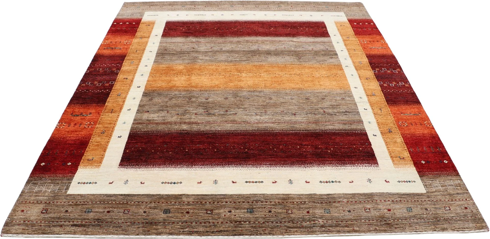 Handgeknüpfter Loribaft Orientteppich, 258 × 355 cm, Wolle