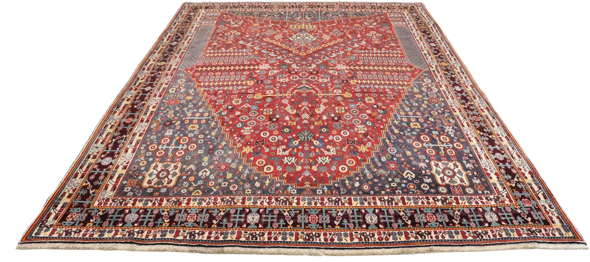 Shiraz Perserteppich aus Iran, 206 × 303 cm