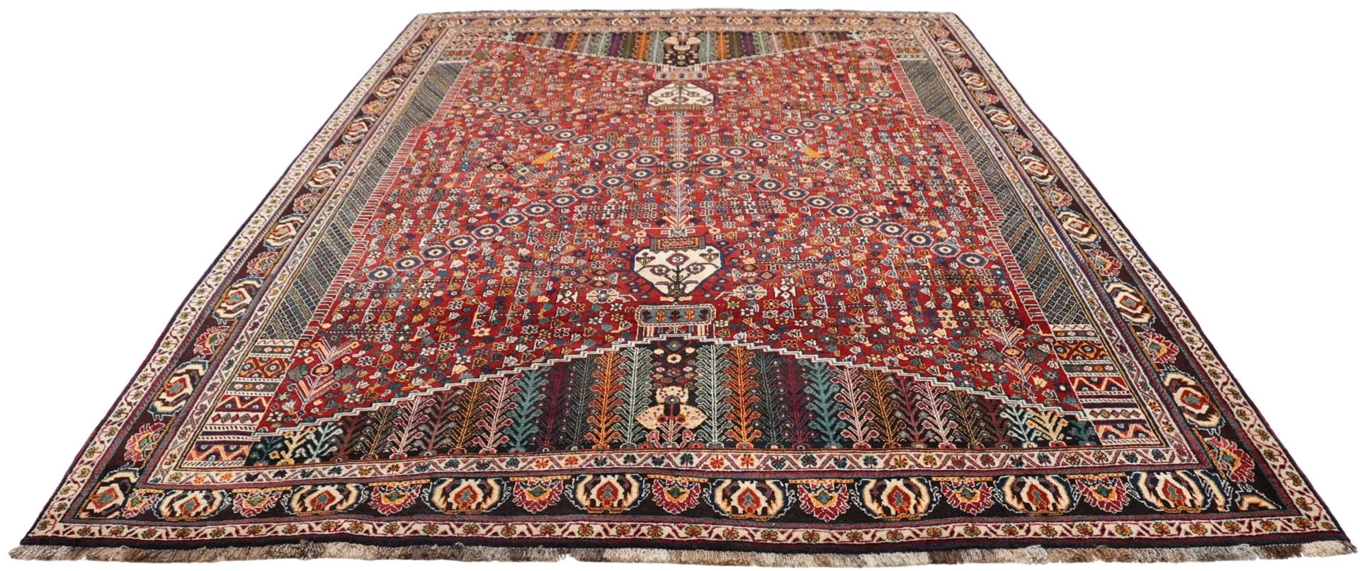 Shiraz Perserteppich aus Iran, 213 × 302 cm