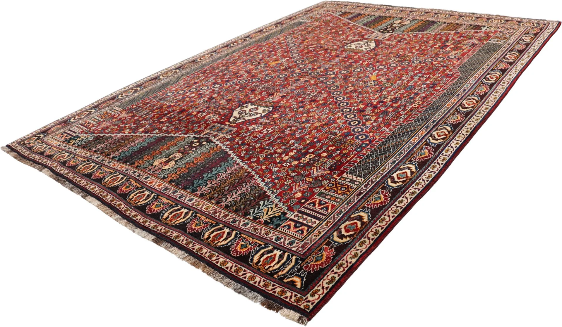 Shiraz Perserteppich aus Iran, 213 × 302 cm