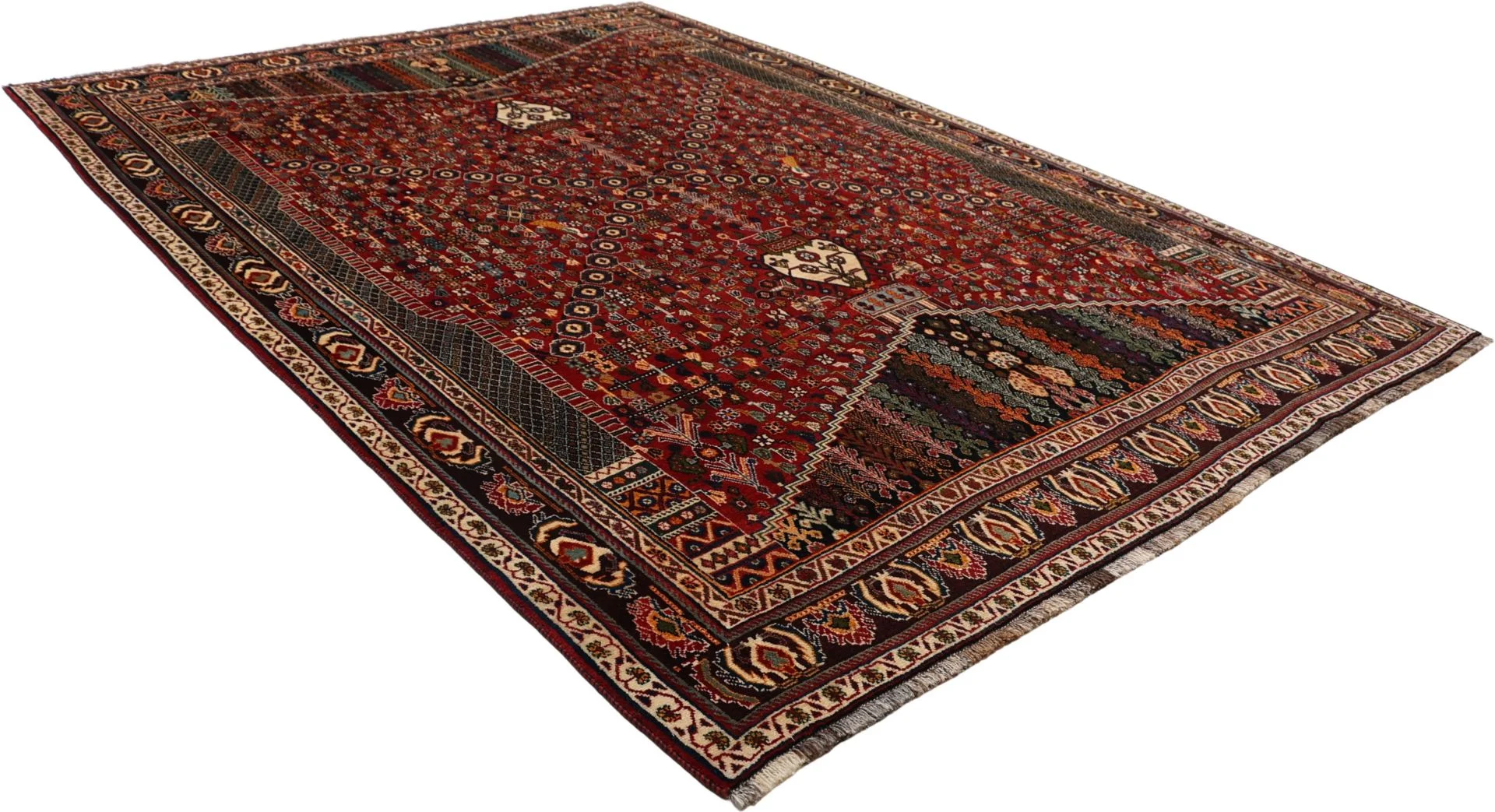 Shiraz Perserteppich aus Iran, 213 × 302 cm
