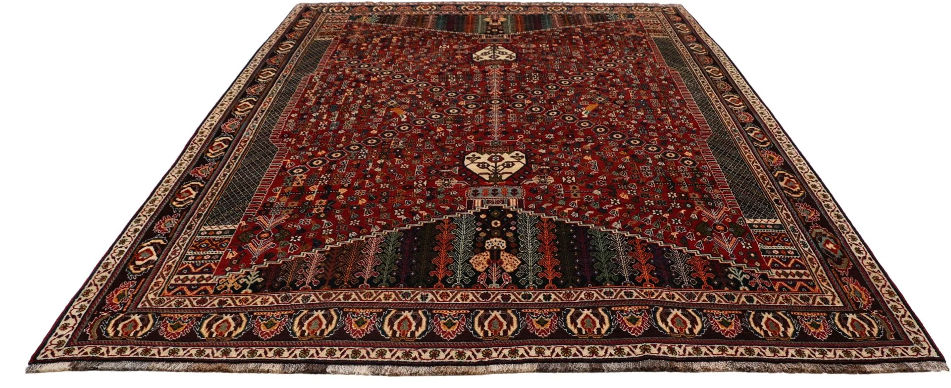 Shiraz Perserteppich aus Iran, 213 × 302 cm