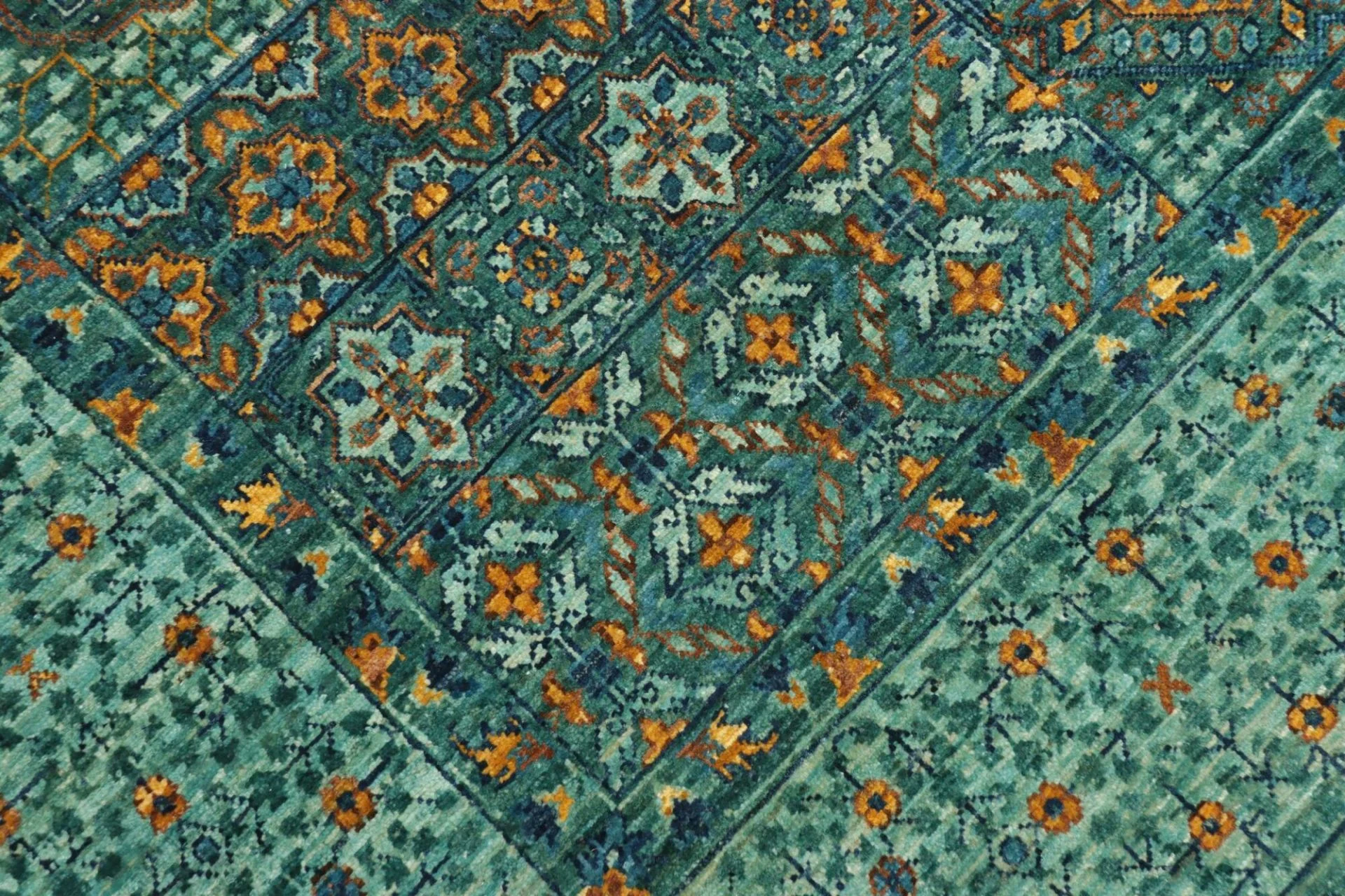orientteppich-mamluk-170-x-235-cm-schurwolle-handgeknupft-grun-12 Mamluk Orientteppich aus Pakistan, 170 × 235 cm