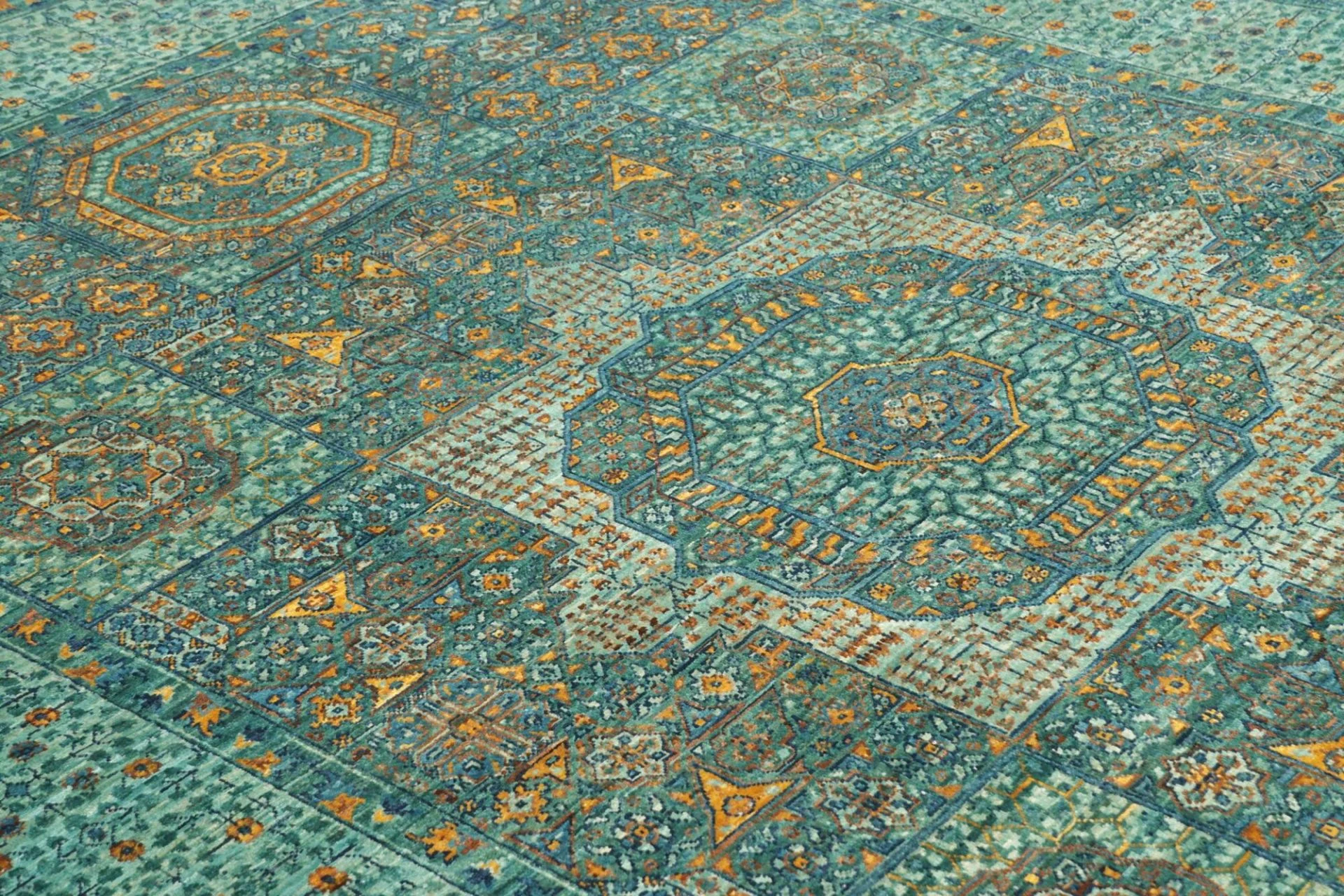 orientteppich-mamluk-170-x-235-cm-schurwolle-handgeknupft-grun-14 Mamluk Orientteppich aus Pakistan, 170 × 235 cm
