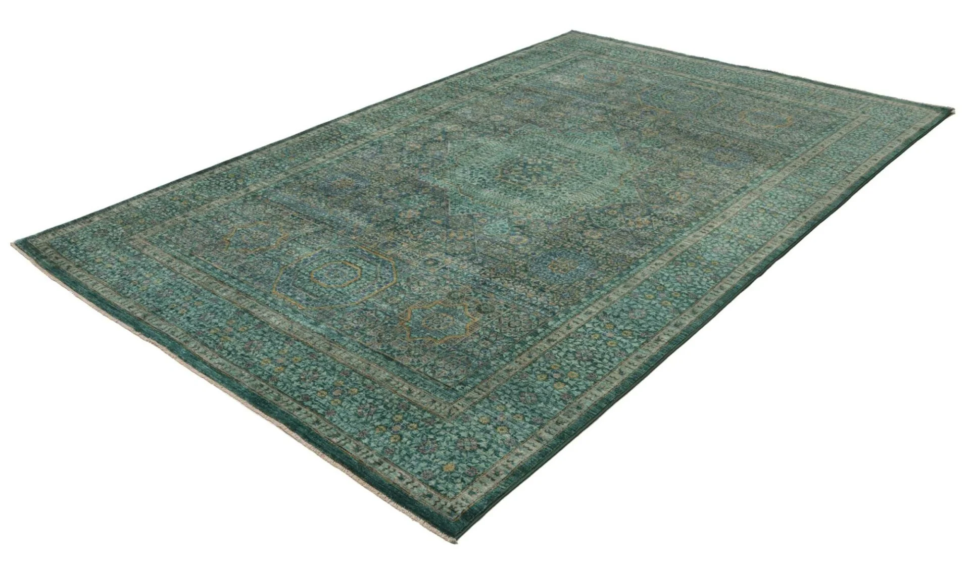 Mamluk Orientteppich 202 × 307 cm aus Wolle, handgeknüpft