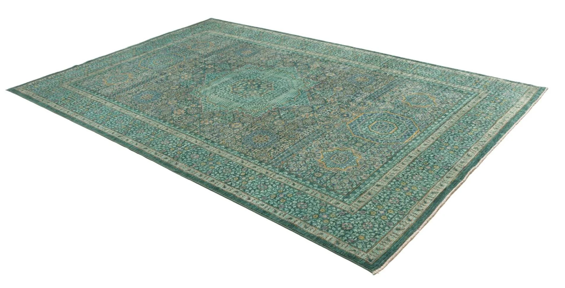 Mamluk Orientteppich 202 × 307 cm aus Wolle, handgeknüpft