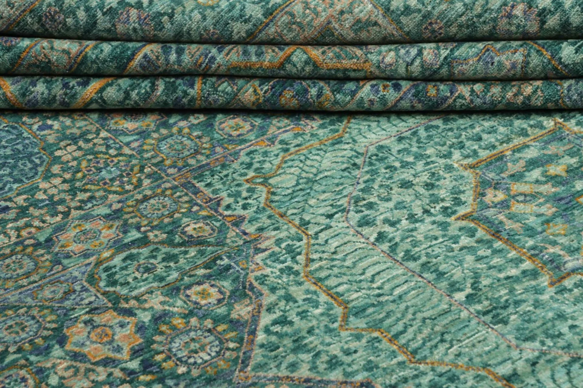 Mamluk Orientteppich 202 × 307 cm aus Wolle, handgeknüpft