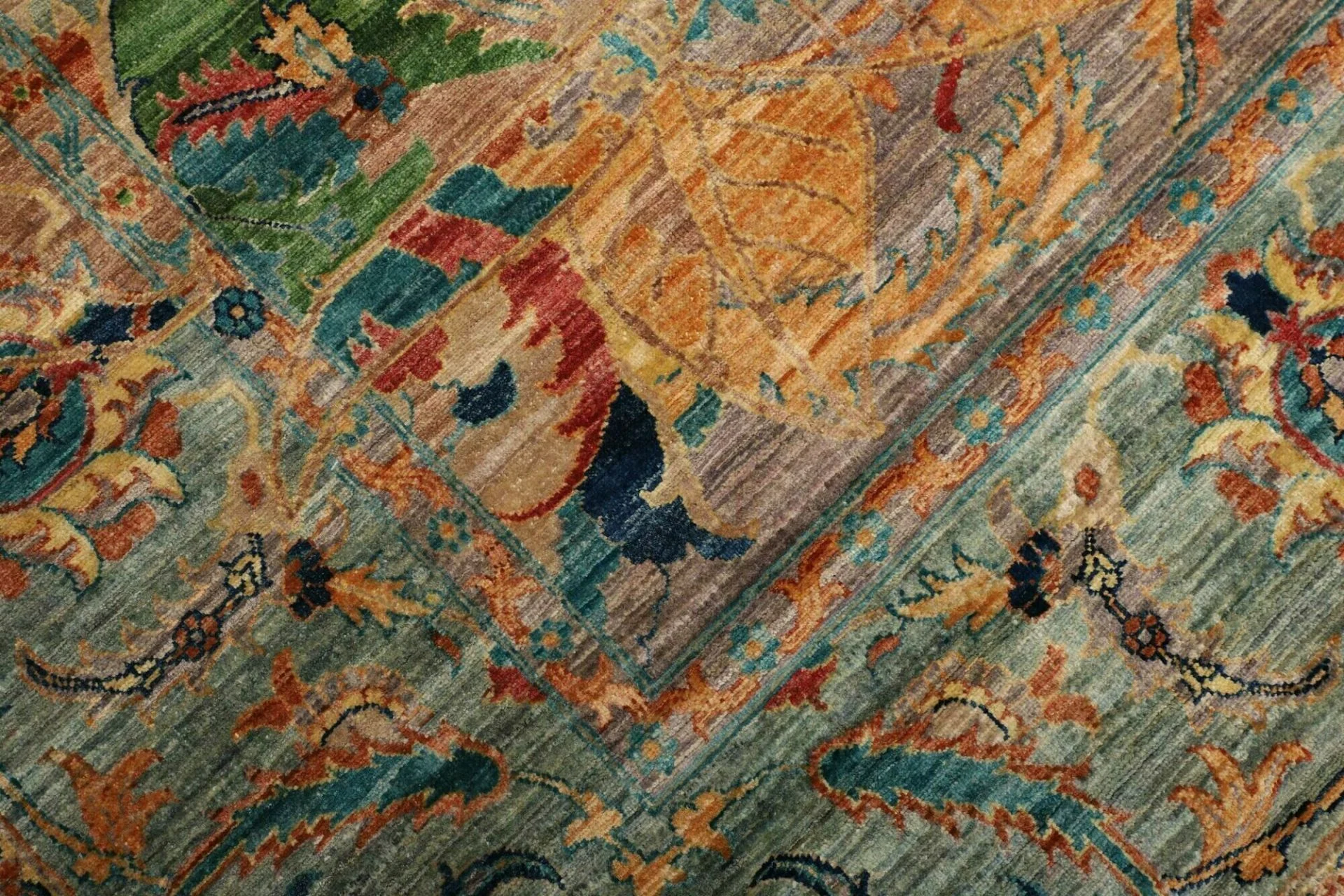 Handgeknüpfter Samarkand Orientteppich 246 × 303 cm
