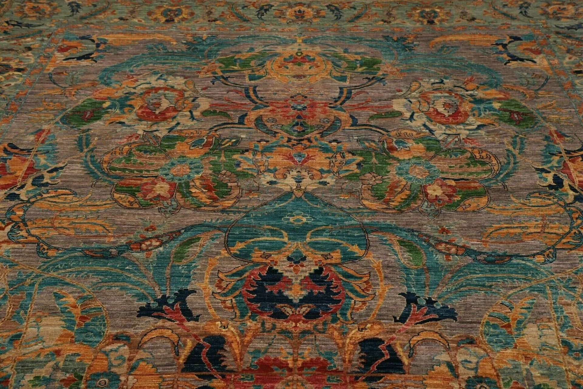 Handgeknüpfter Samarkand Orientteppich 246 × 303 cm