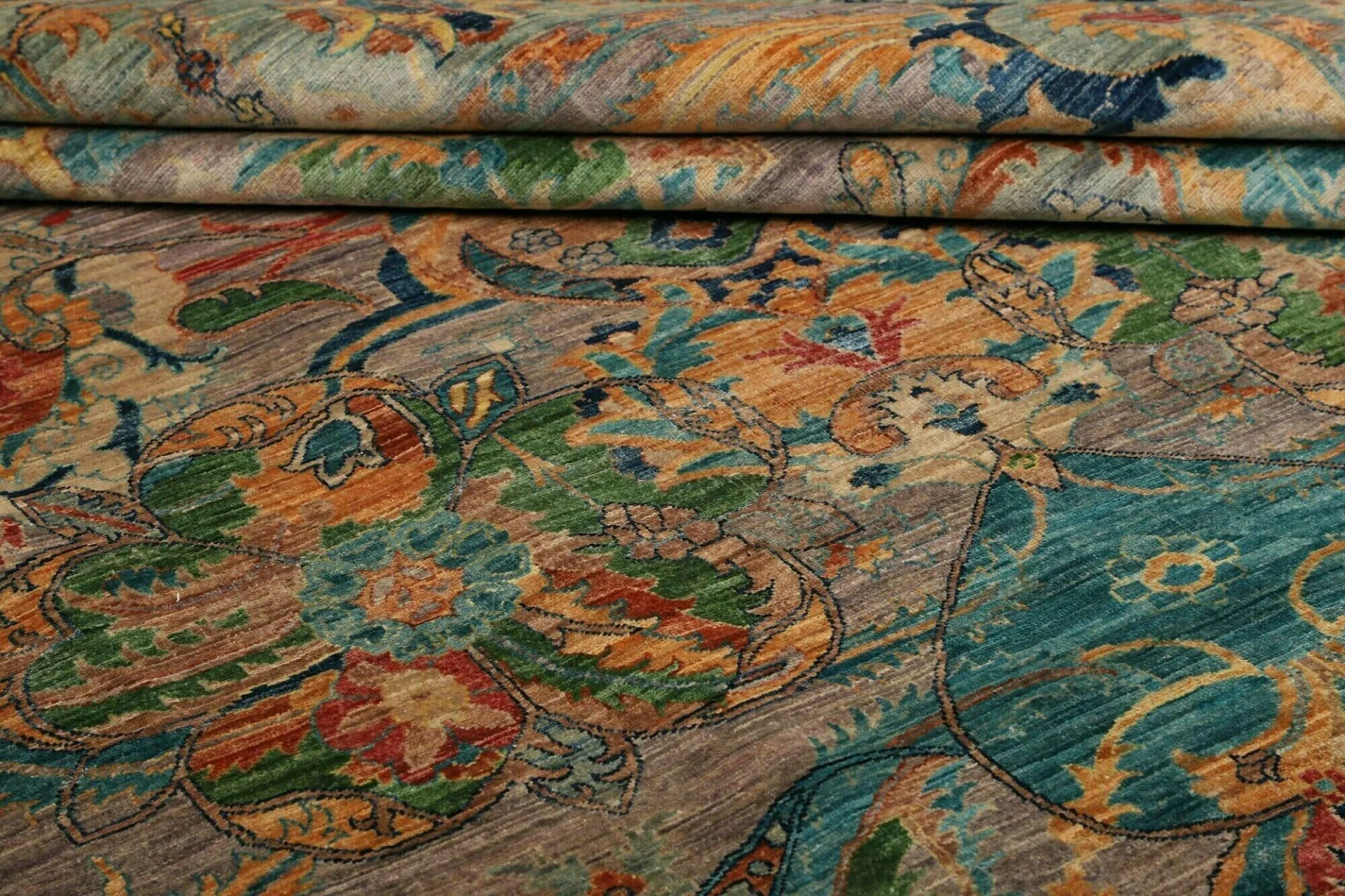 Handgeknüpfter Samarkand Orientteppich 246 × 303 cm