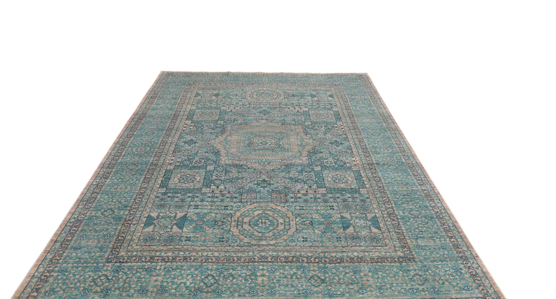 orientteppich-mamluk-208-x-304-cm-schurwolle-handgeknupft-braun-9 Handgeknüpfter Mamluk Orientteppich 208 × 304 cm