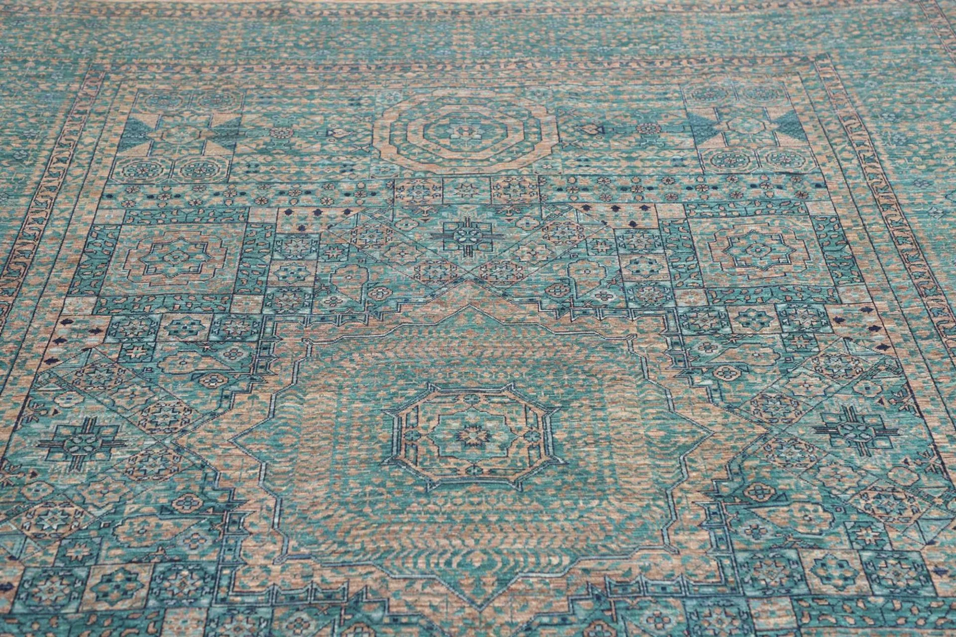 orientteppich-mamluk-208-x-304-cm-schurwolle-handgeknupft-braun-17 Handgeknüpfter Mamluk Orientteppich 208 × 304 cm
