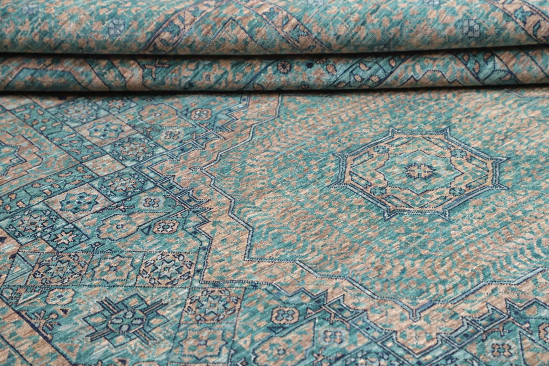 orientteppich-mamluk-208-x-304-cm-schurwolle-handgeknupft-braun-19 Handgeknüpfter Mamluk Orientteppich 208 × 304 cm