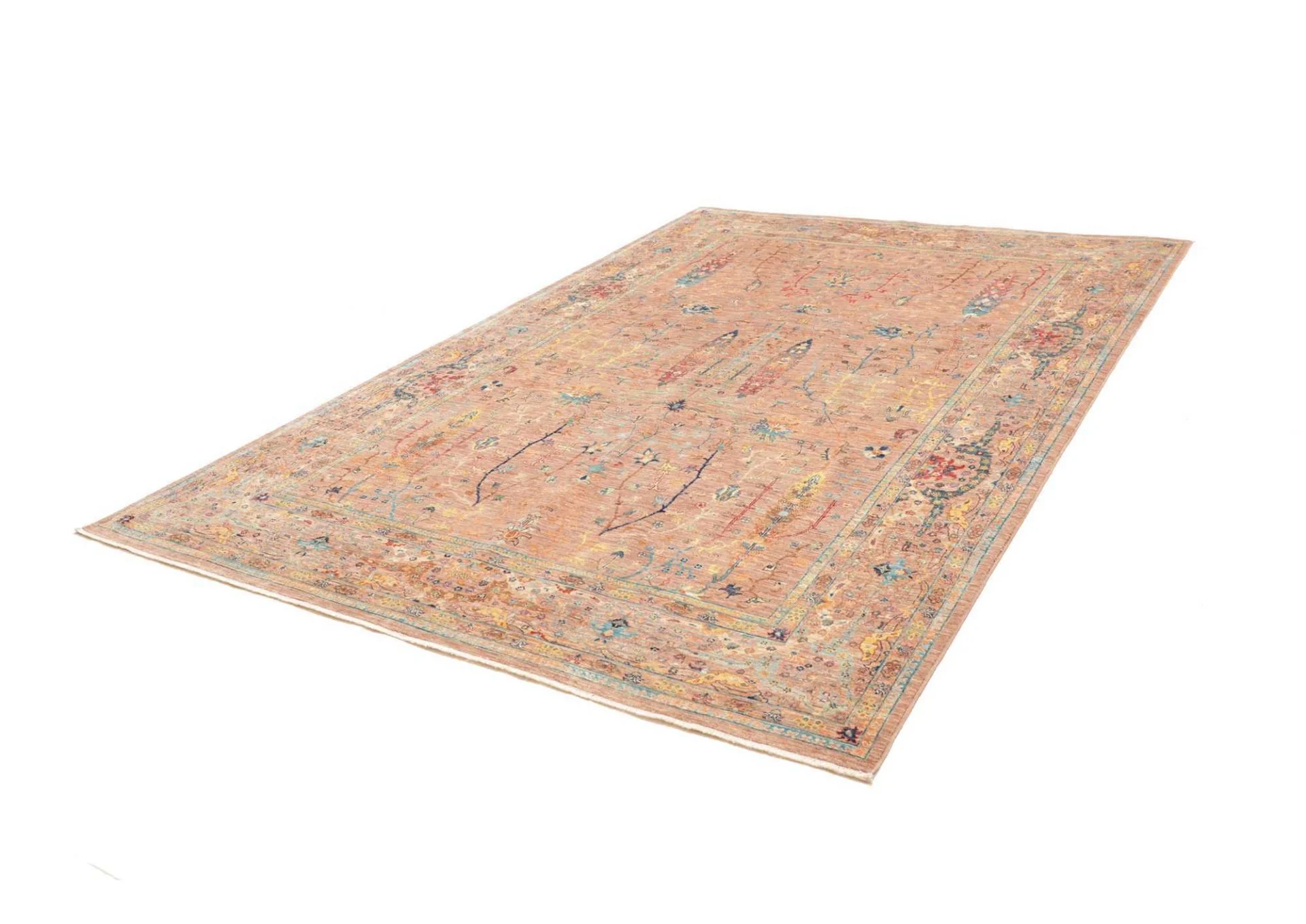 orientteppich-samarkand-203-x-292-cm-schurwolle-handgeknupft-5 Samarkand Orientteppich aus Pakistan, 203 × 292 cm