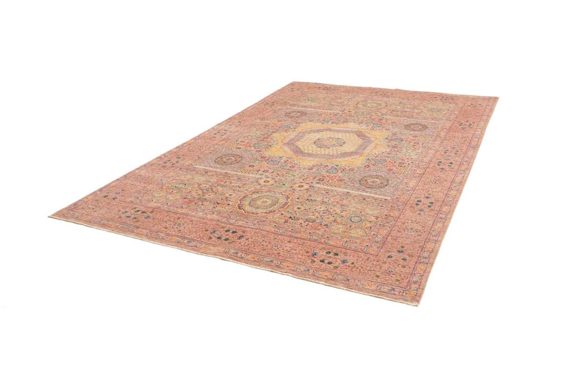 orientteppich-mamluk-206-x-297-cm-schurwolle-handgeknupft-braun-5 Mamluk Orientteppich 206 × 297 cm aus Wolle, handgeknüpft