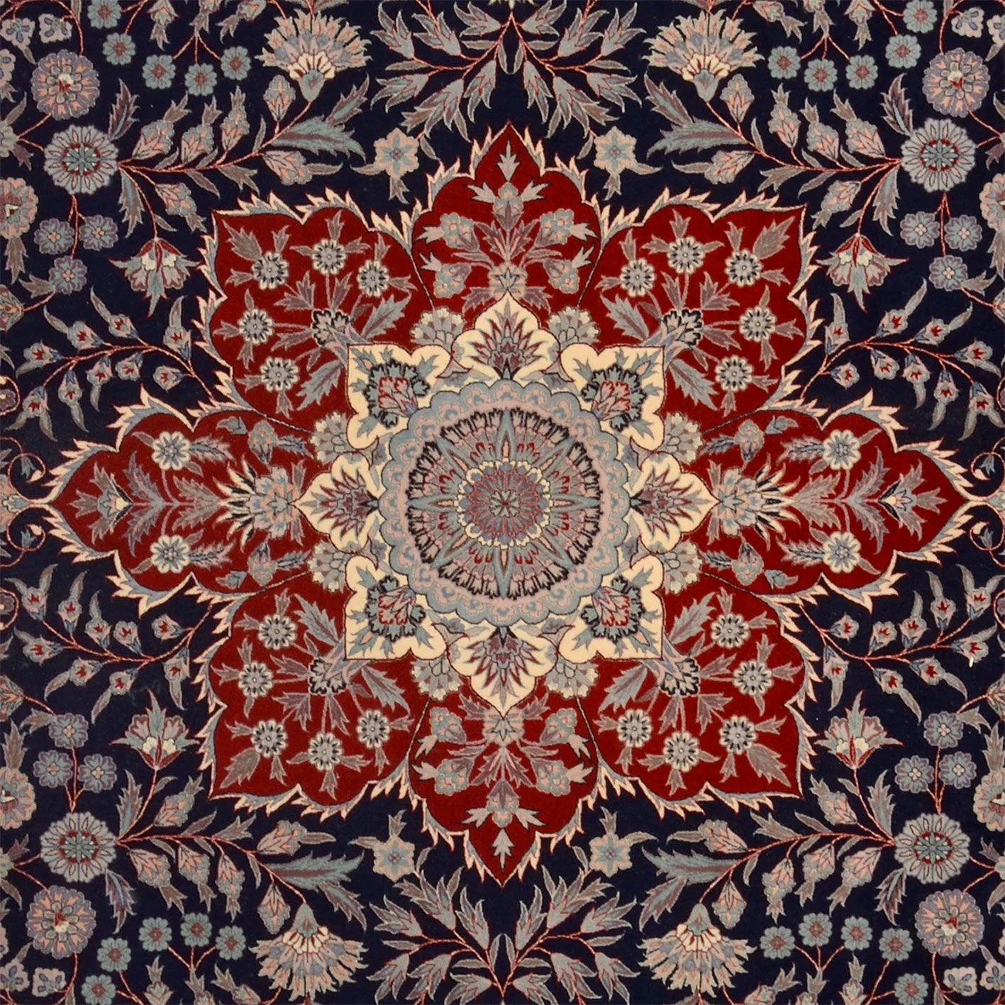 Handgeknüpfter Isfahan Teppich, 275 × 375 cm, Wolle