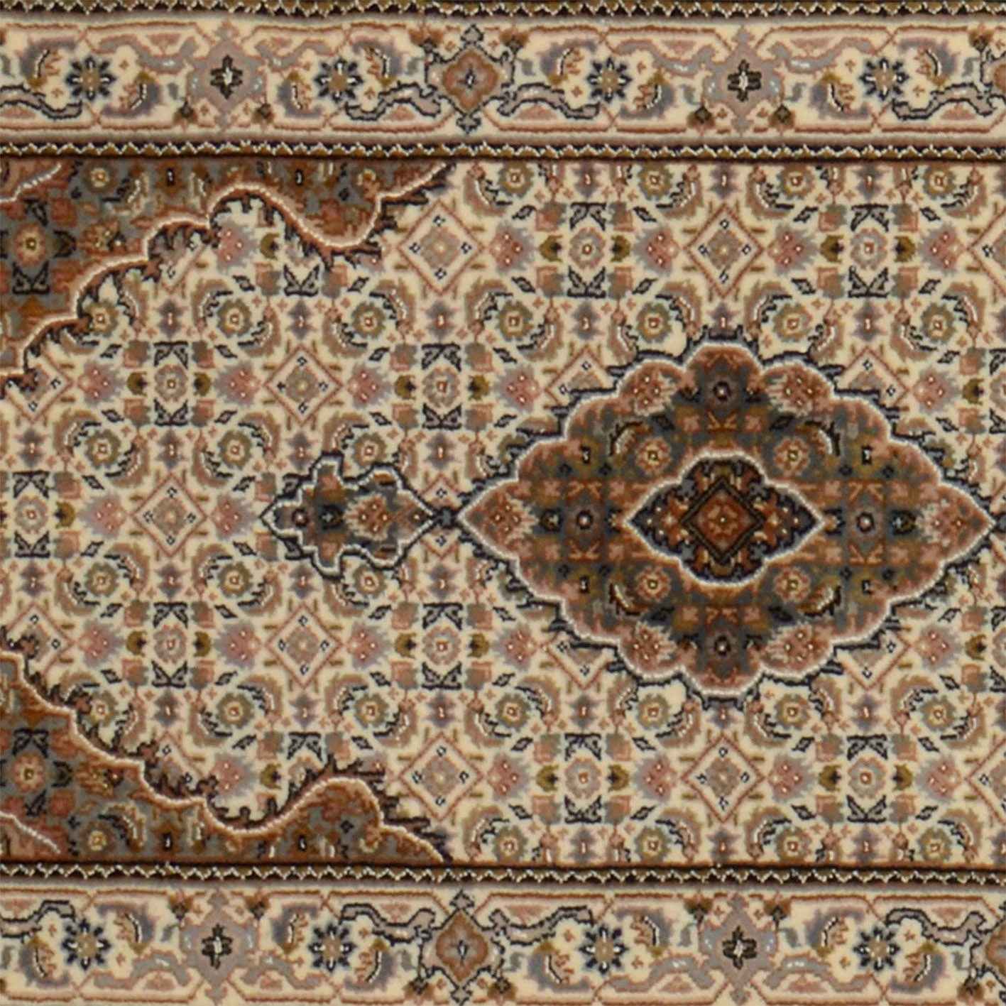 orientlaufer-tabriz-74-x-303-cm-schurwolle-und-seide-handgeknupft-6 Handgeknüpfter Täbriz Orientteppich 74 × 303 cm