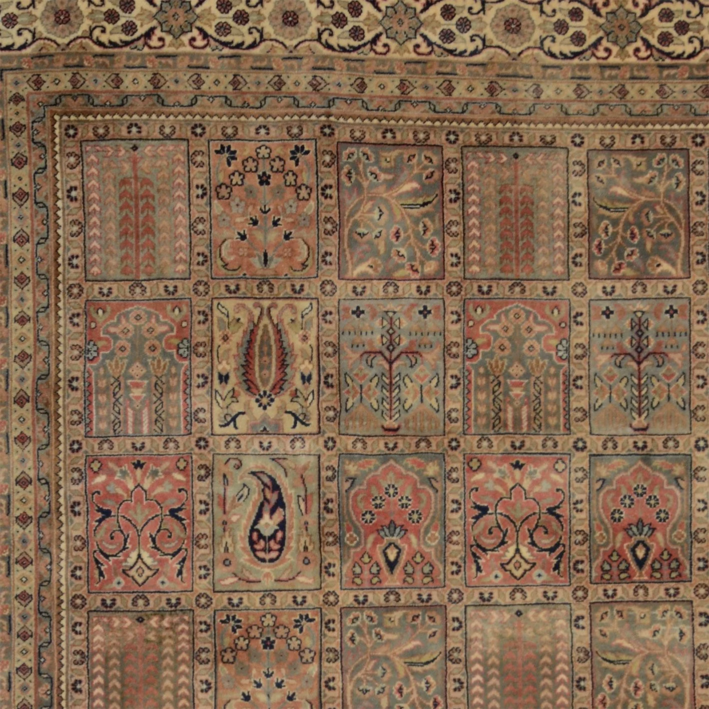 Bijar Orientteppich aus Indien, 198 × 285 cm