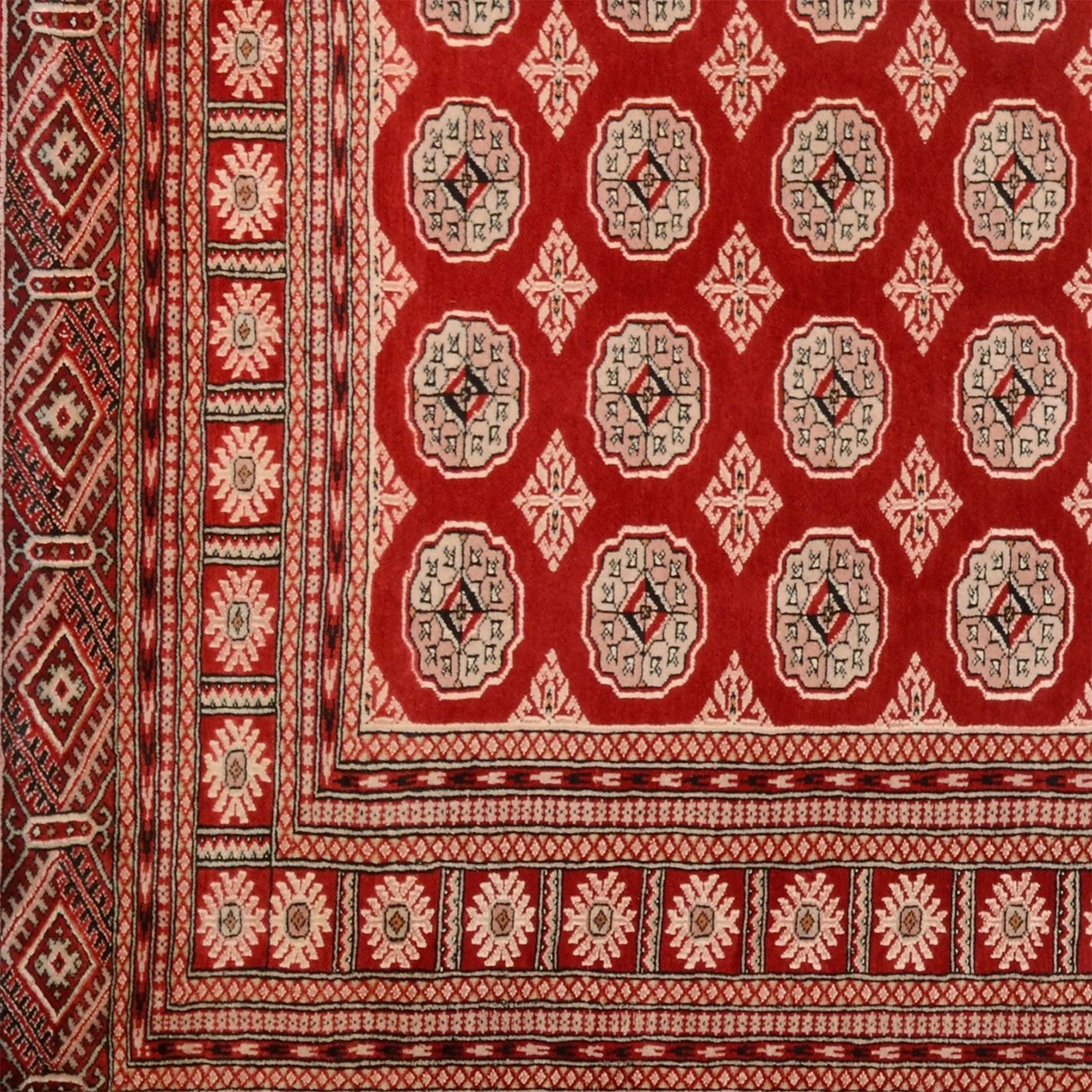 orientteppich-buchara-200-x-314-cm-schurwolle-handgeknupft-tekke-3 Handgeknüpfter Orientteppich 200 × 314 cm