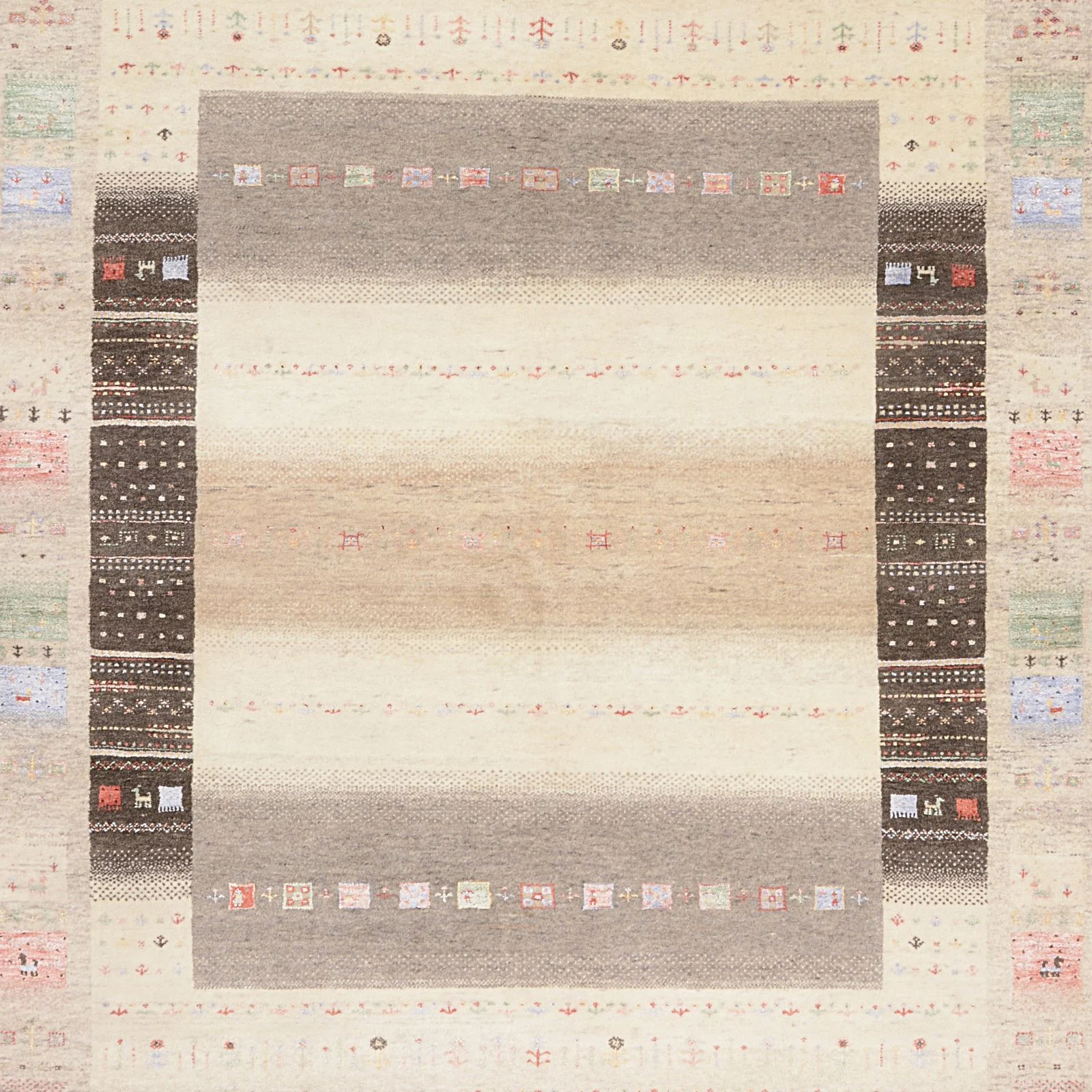 Loribaft Orientteppich 173 × 249 cm aus Wolle & Seide, handgeknüpft