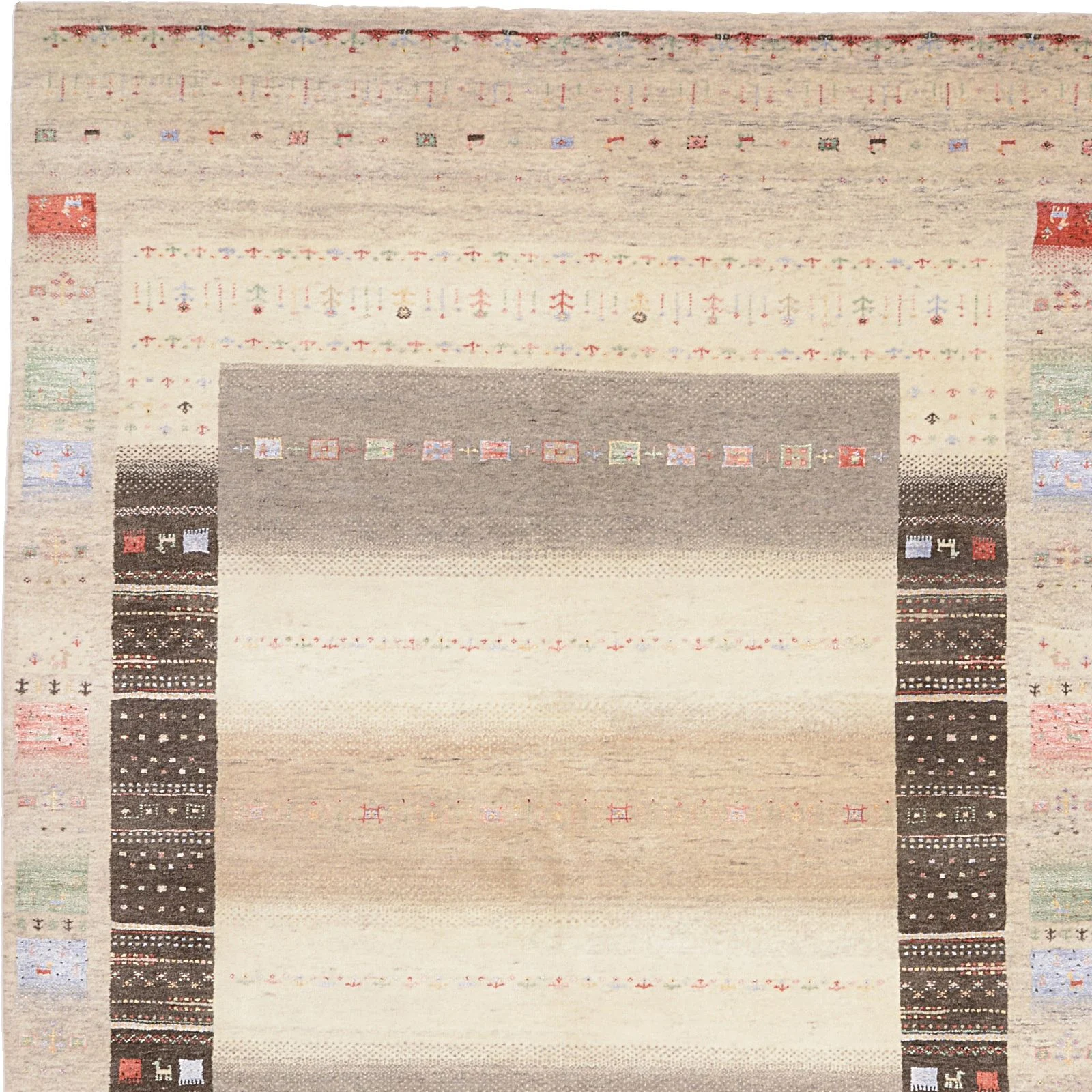 Loribaft Orientteppich 173 × 249 cm aus Wolle & Seide, handgeknüpft