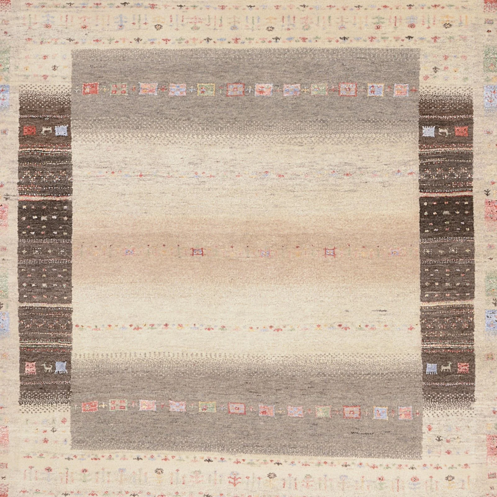 Handgeknüpfter Loribaft Orientteppich, 153 × 198 cm, Wolle & Seide