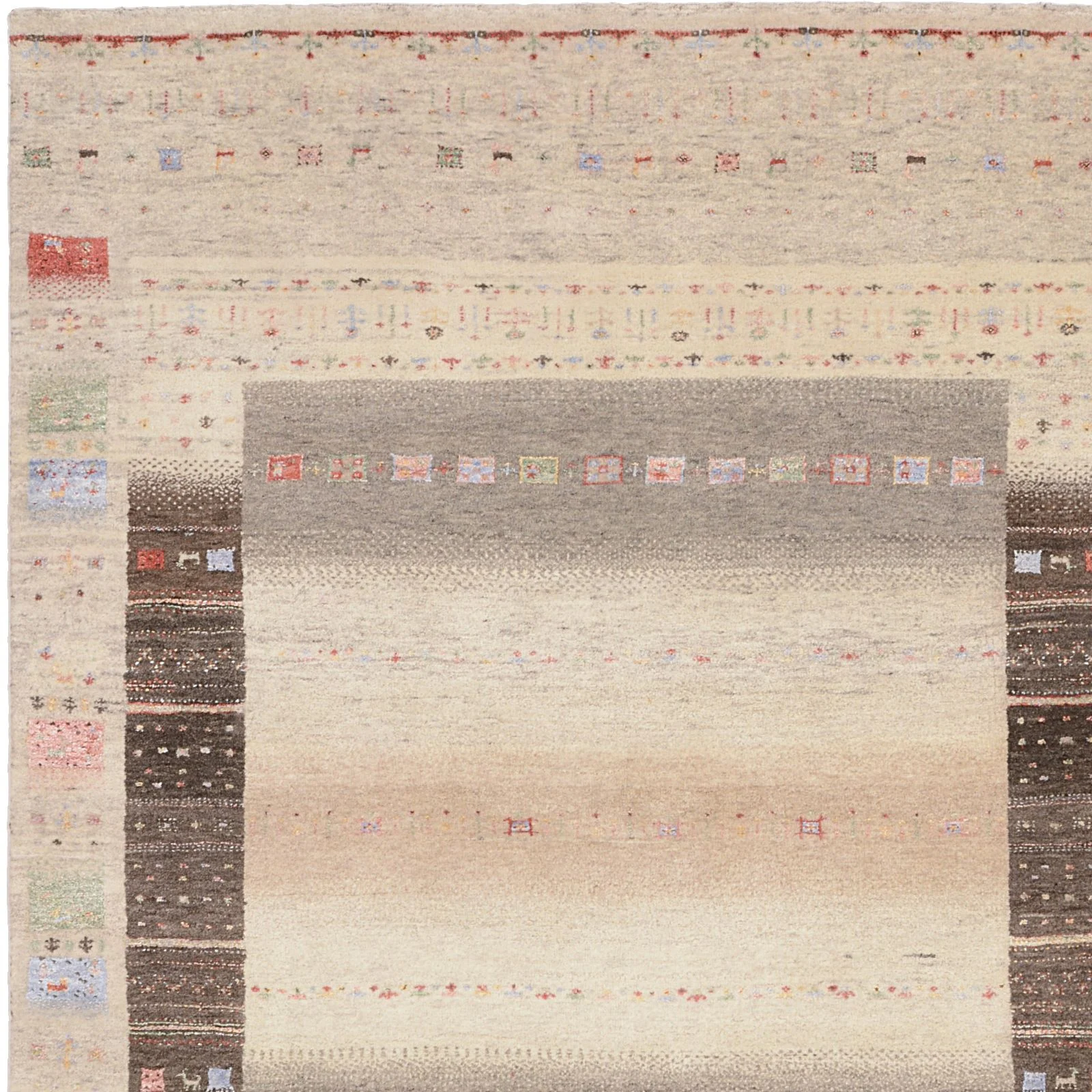 Handgeknüpfter Loribaft Orientteppich, 153 × 198 cm, Wolle & Seide