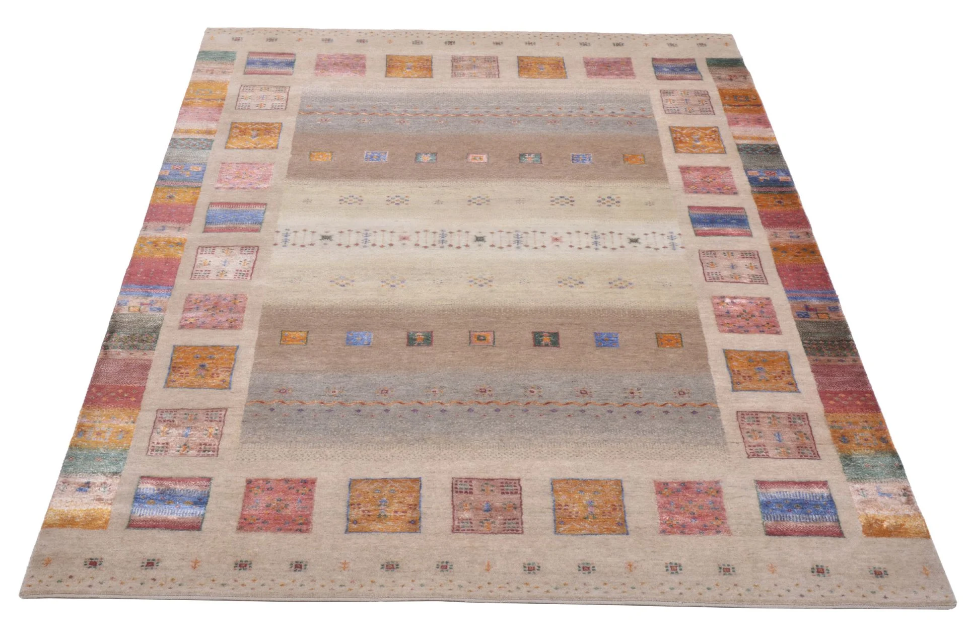 Loribaft Orientteppich 177 × 246 cm aus Wolle & Seide, handgeknüpft