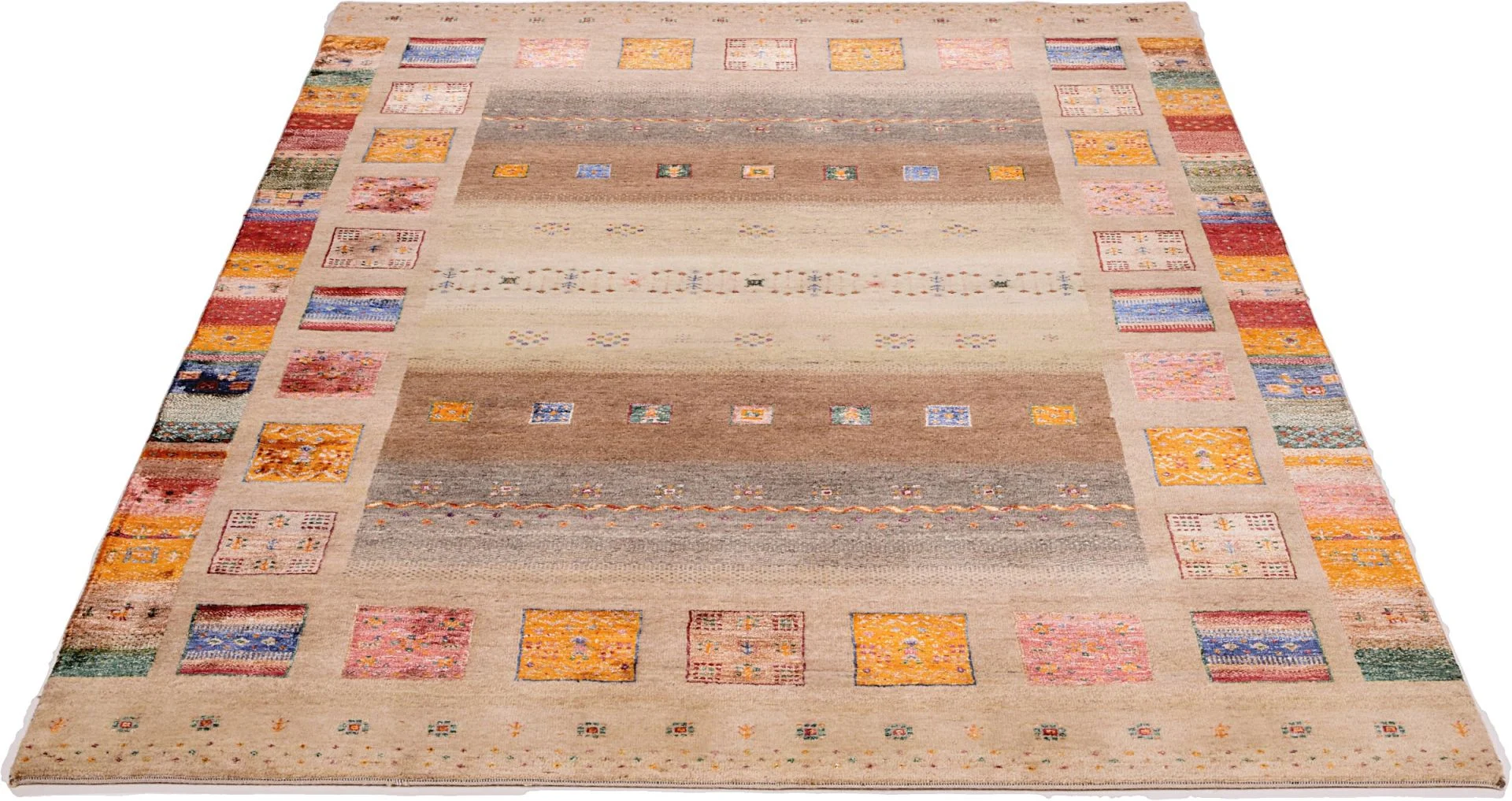 Loribaft Orientteppich 177 × 246 cm aus Wolle & Seide, handgeknüpft
