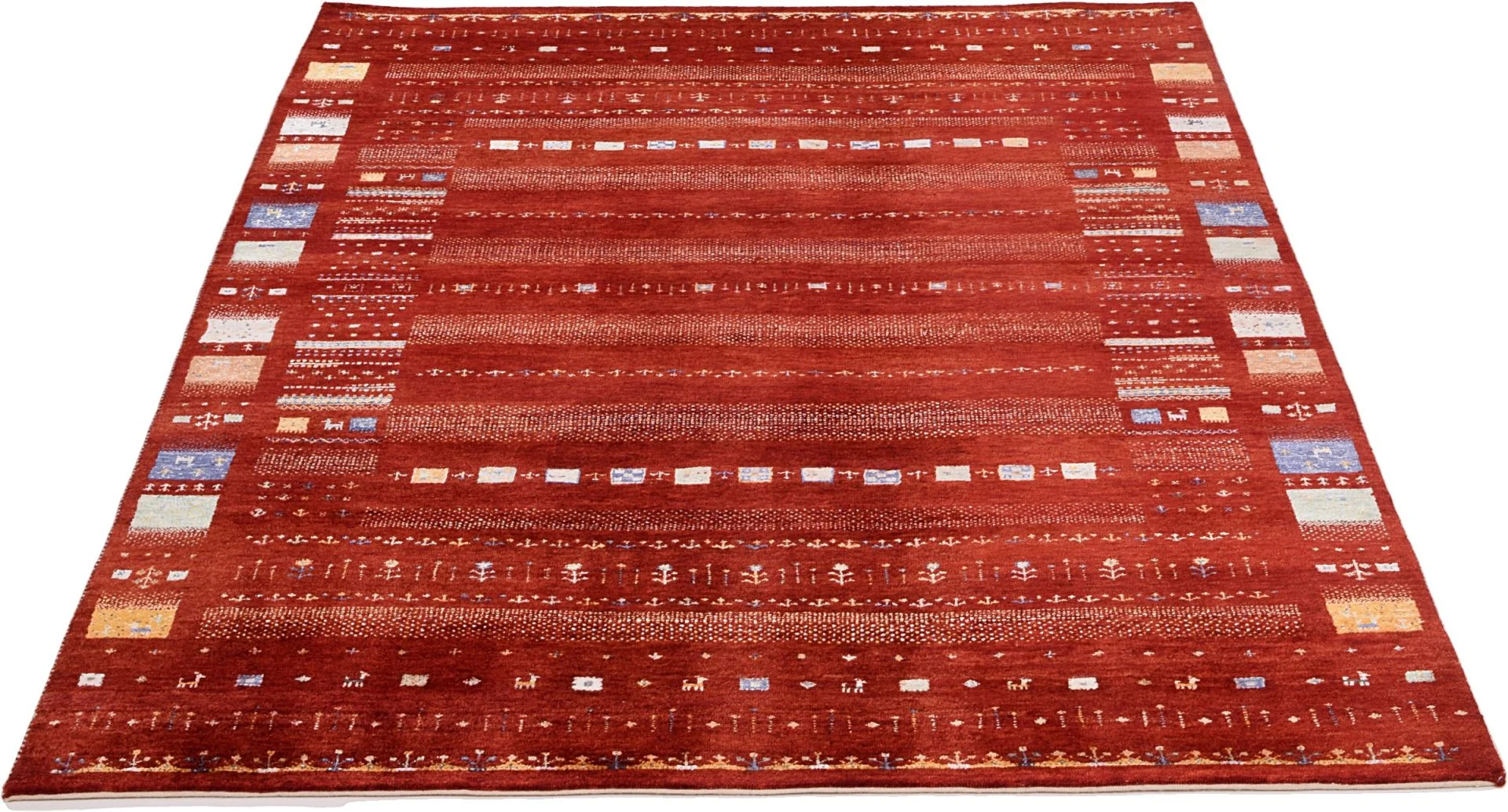 Handgeknüpfter Loribaft Orientteppich, 175 × 242 cm, Wolle & Seide