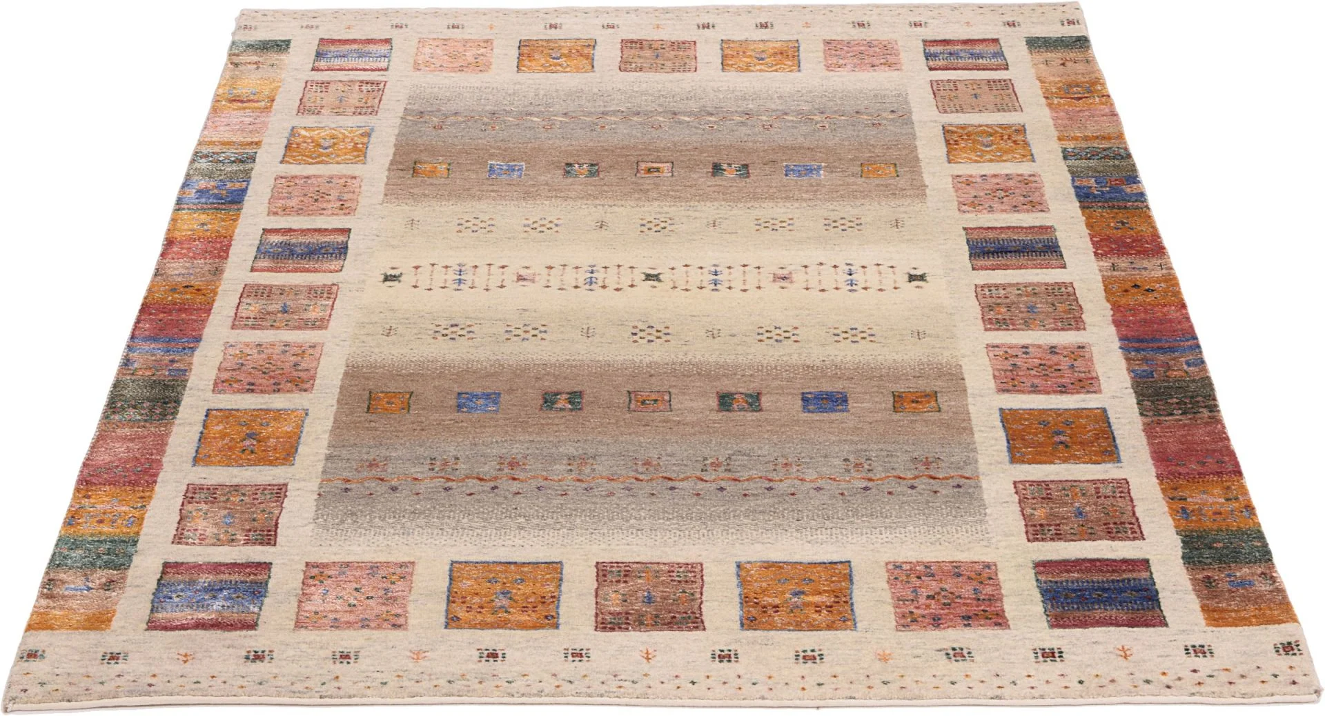 Handgeknüpfter Loribaft Orientteppich, 151 × 204 cm, Wolle & Seide