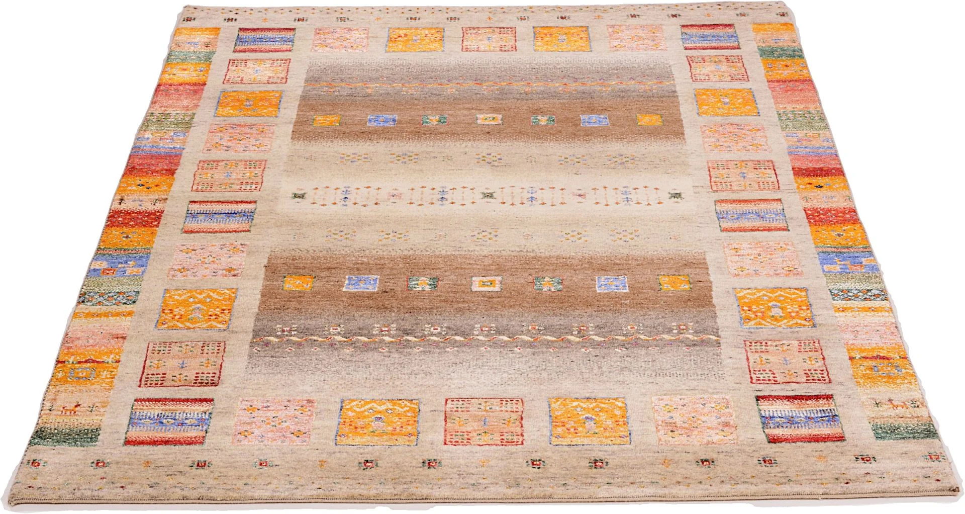 Handgeknüpfter Loribaft Orientteppich, 151 × 204 cm, Wolle & Seide