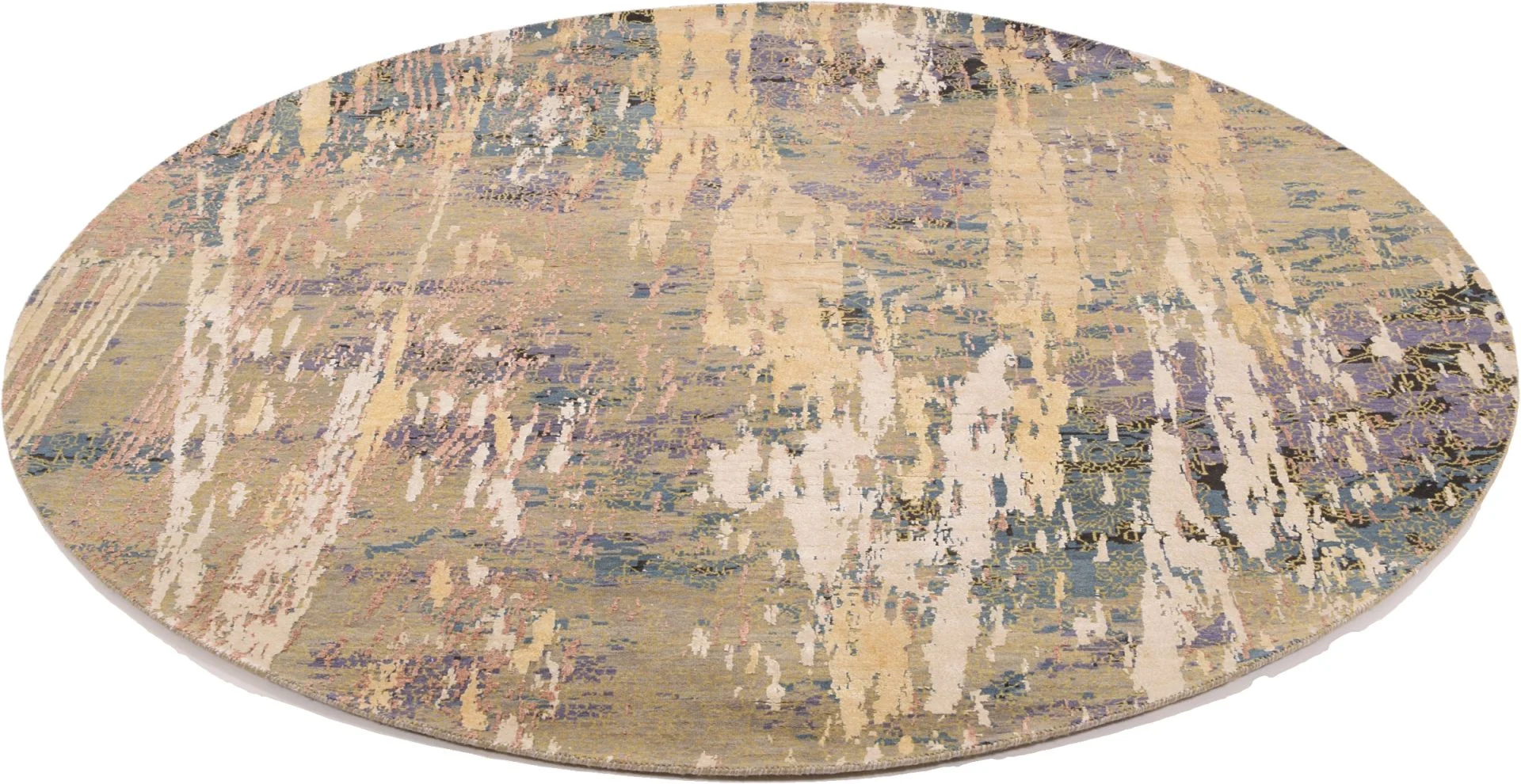 Orientteppich 243 × 243 cm aus Seide, handgeknüpft