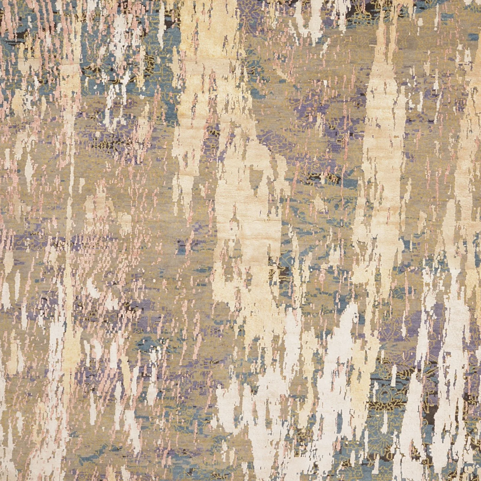 Orientteppich 243 × 243 cm aus Seide, handgeknüpft
