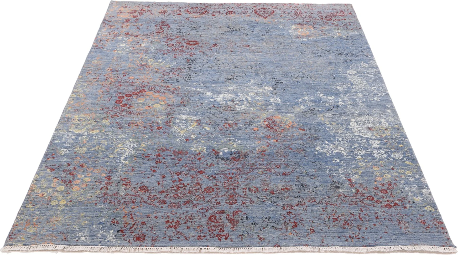 Orientteppich 184 × 275 cm aus Seide, handgeknüpft