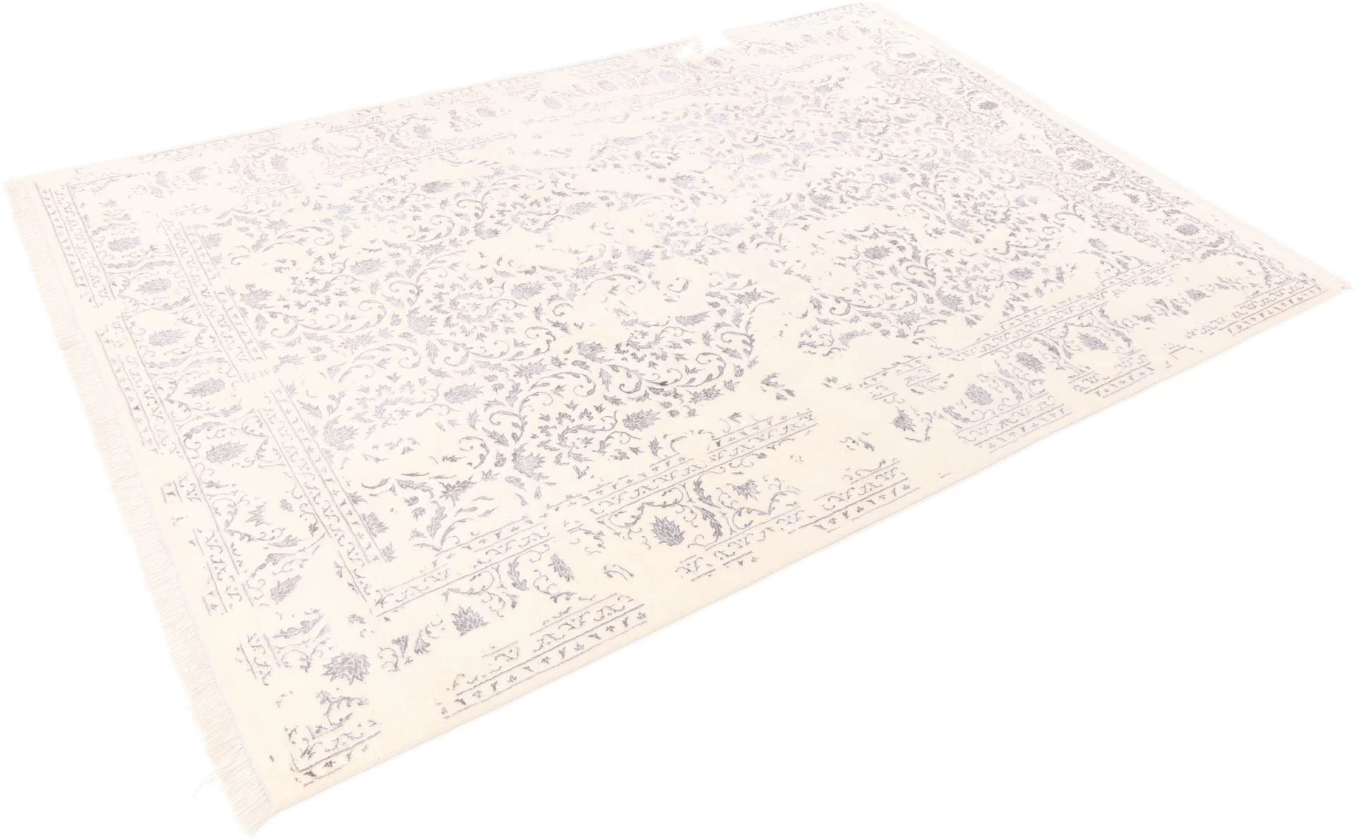 Handgeknüpfter Orientteppich, 199 × 298 cm, Wolle & Seide