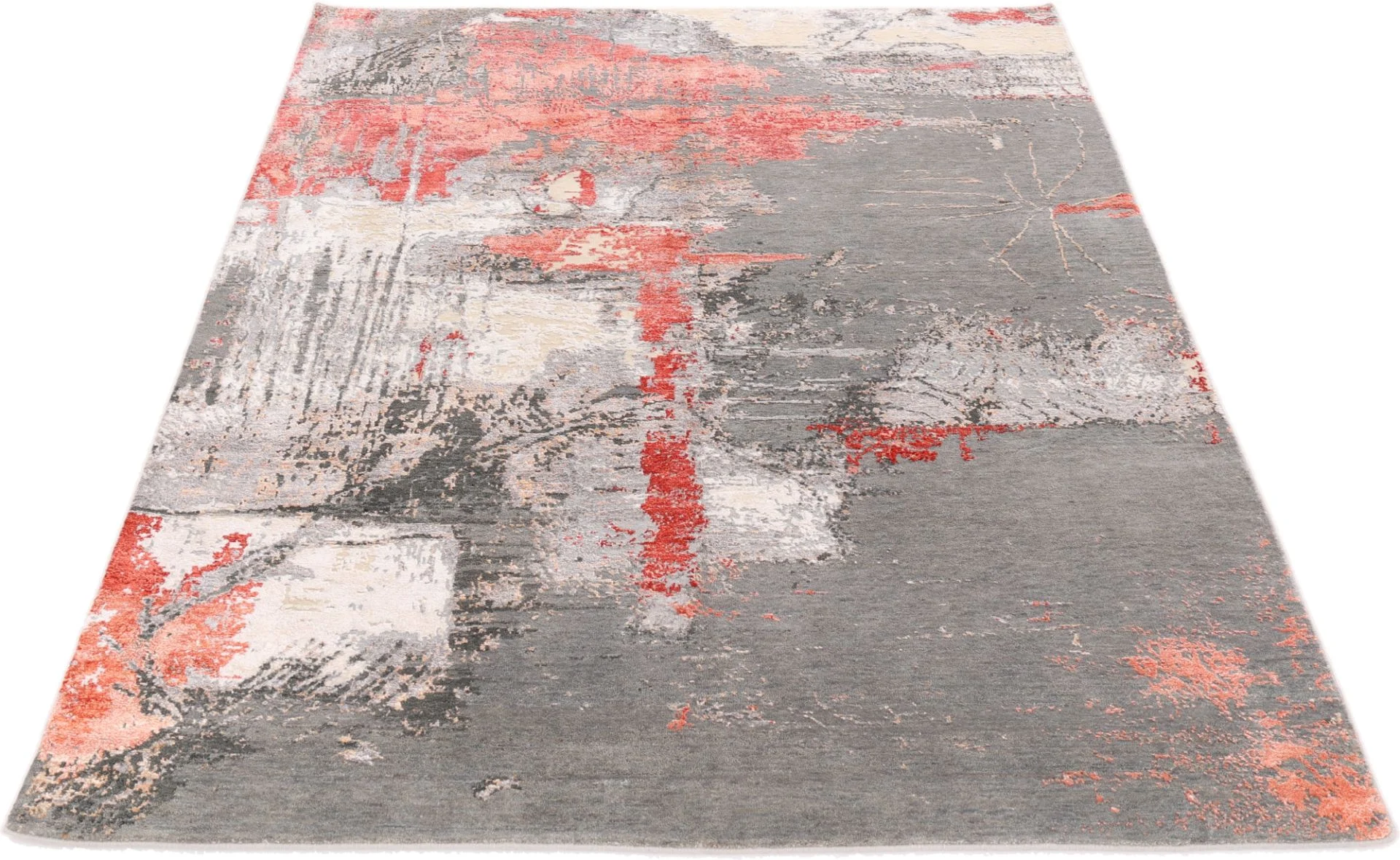 Orientteppich 173 × 241 cm aus Wolle & Seide, handgeknüpft