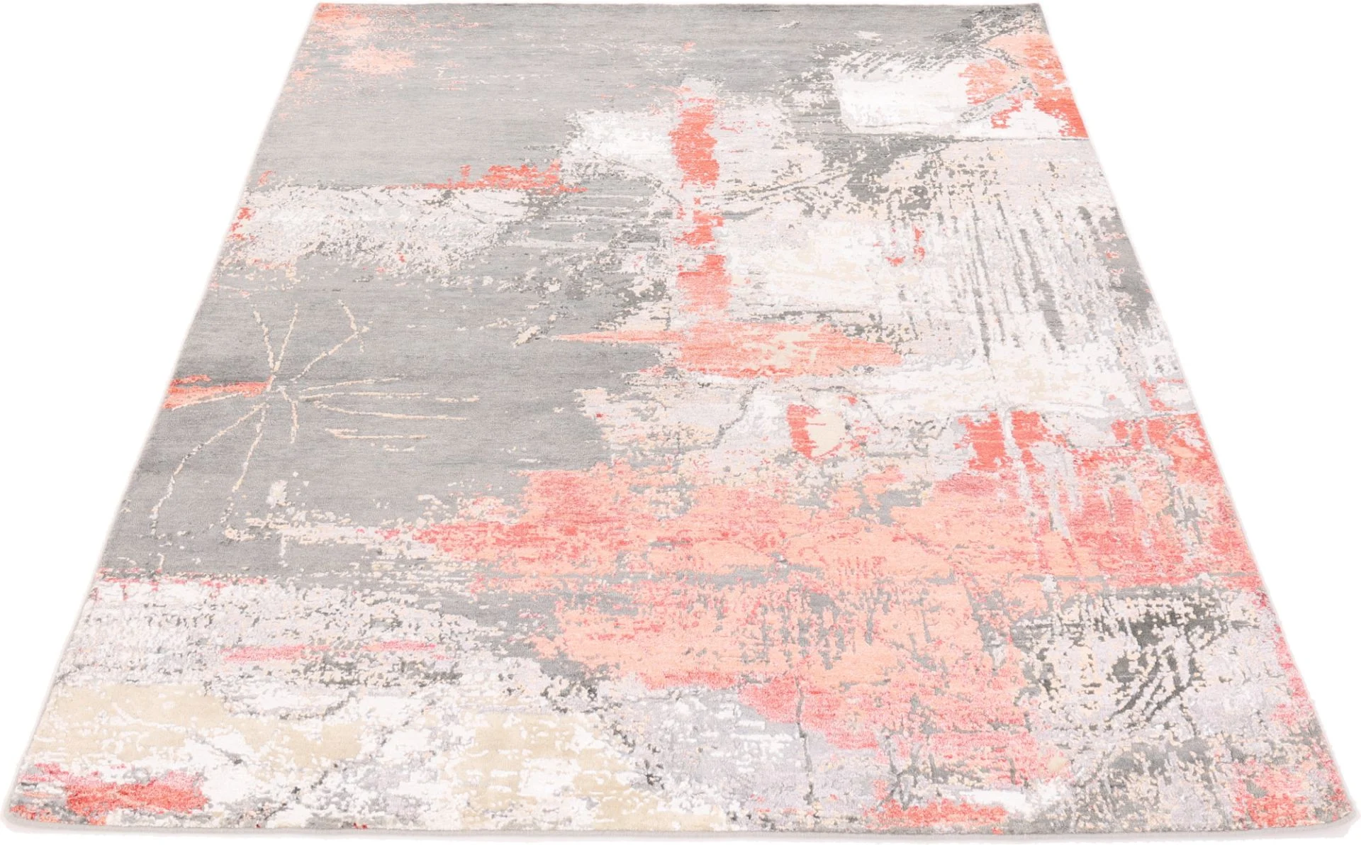 Orientteppich 173 × 241 cm aus Wolle & Seide, handgeknüpft