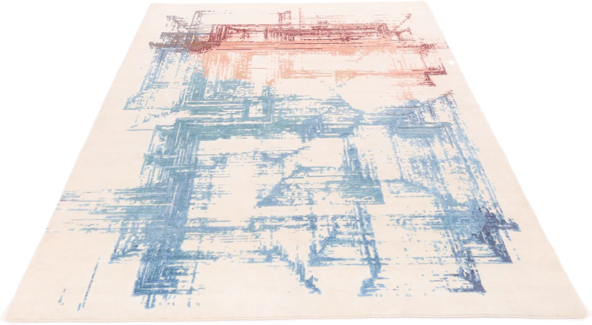 Orientteppich 204 × 296 cm aus Wolle & Seide, handgeknüpft