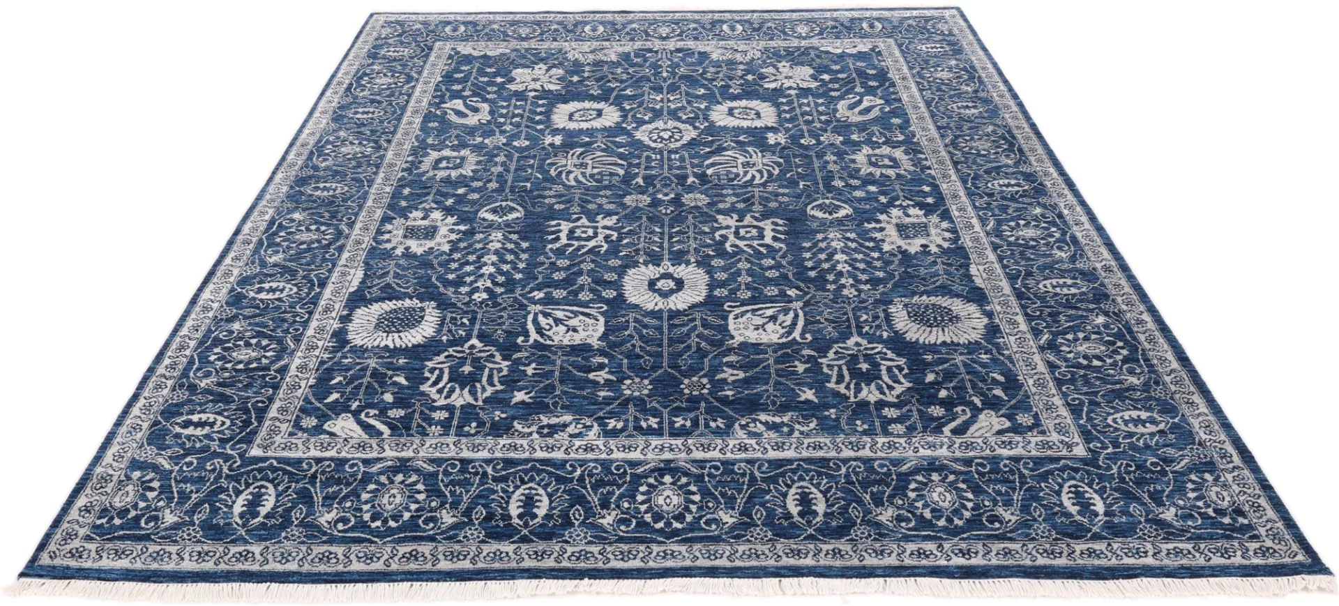 Handgeknüpfter Orientteppich, 243 × 310 cm, Wolle & Seide