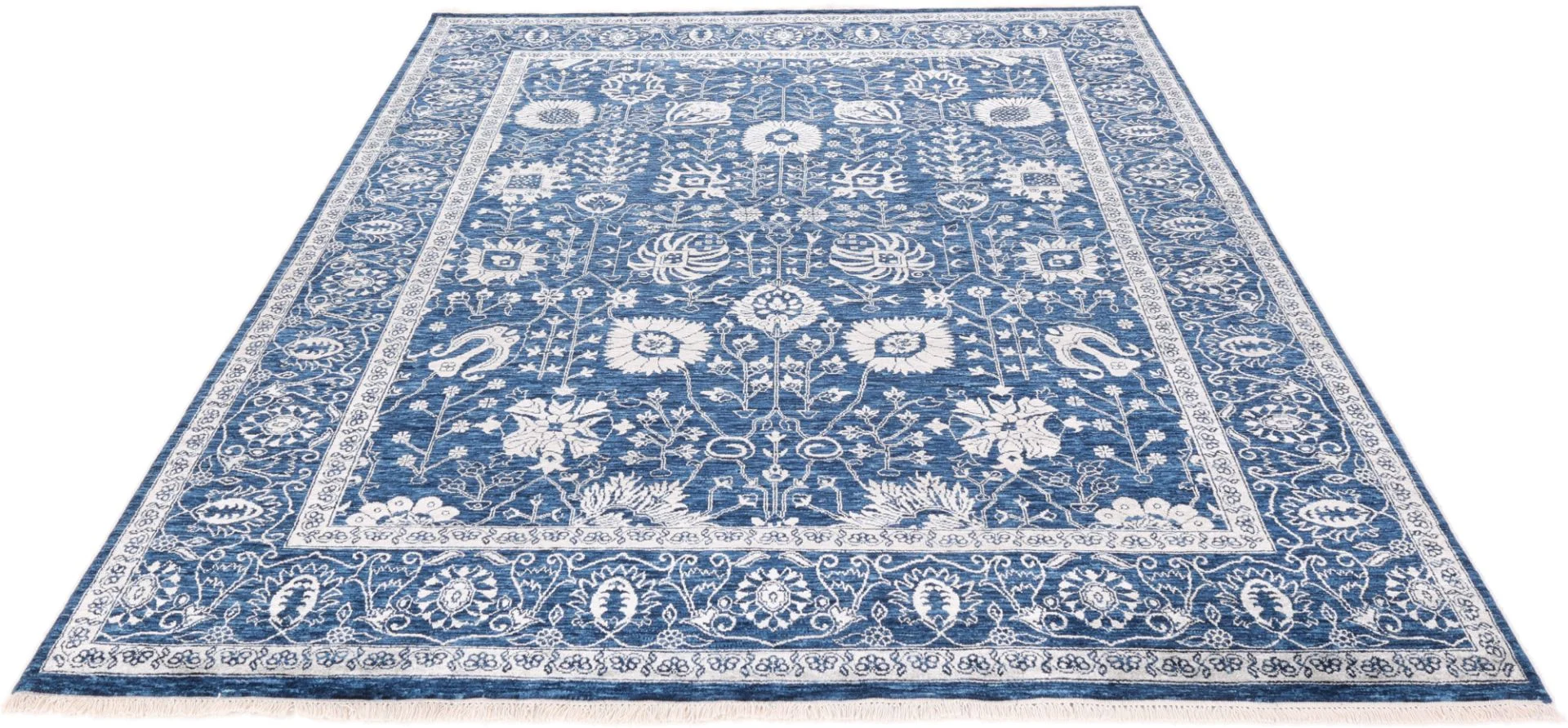 Handgeknüpfter Orientteppich, 243 × 310 cm, Wolle & Seide