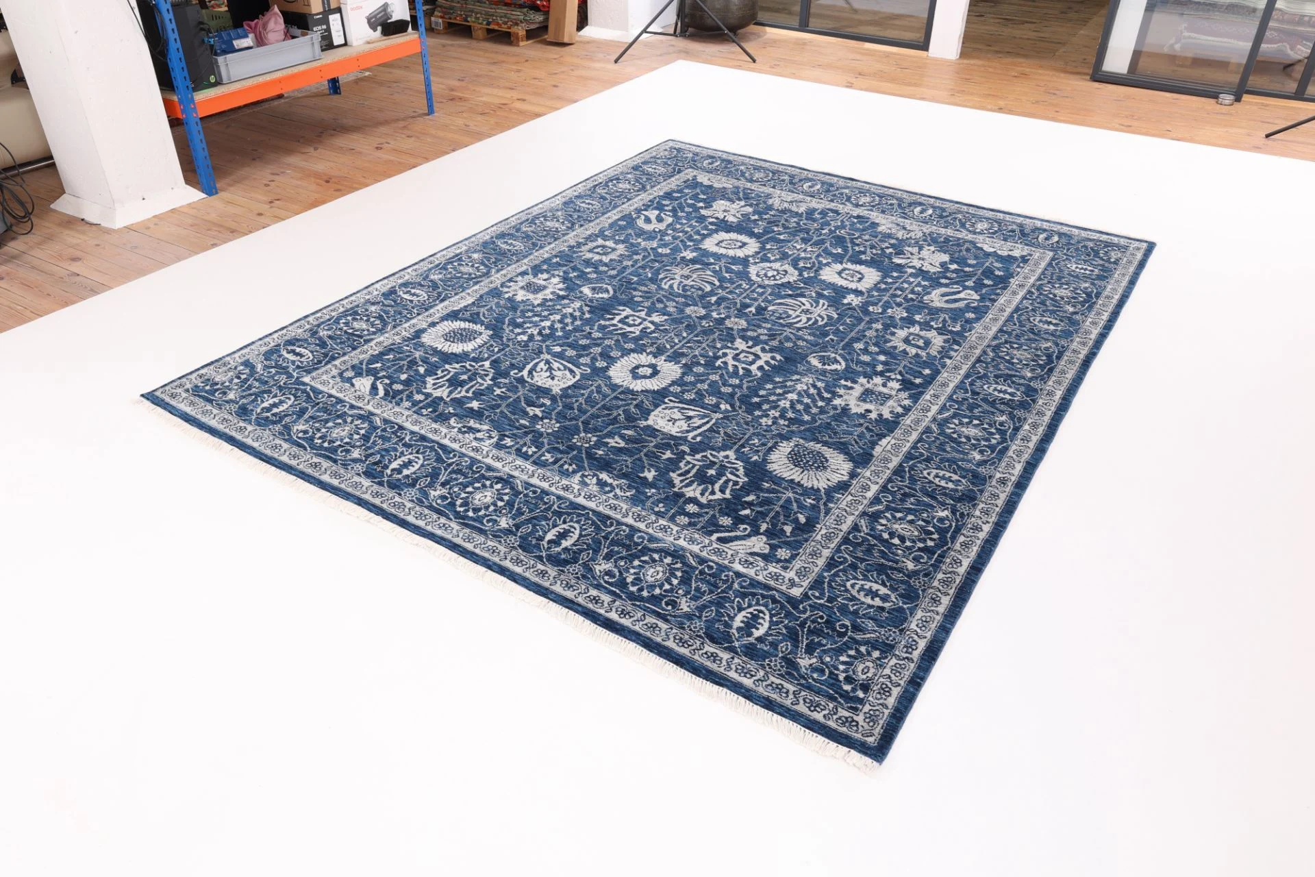 Handgeknüpfter Orientteppich, 243 × 310 cm, Wolle & Seide