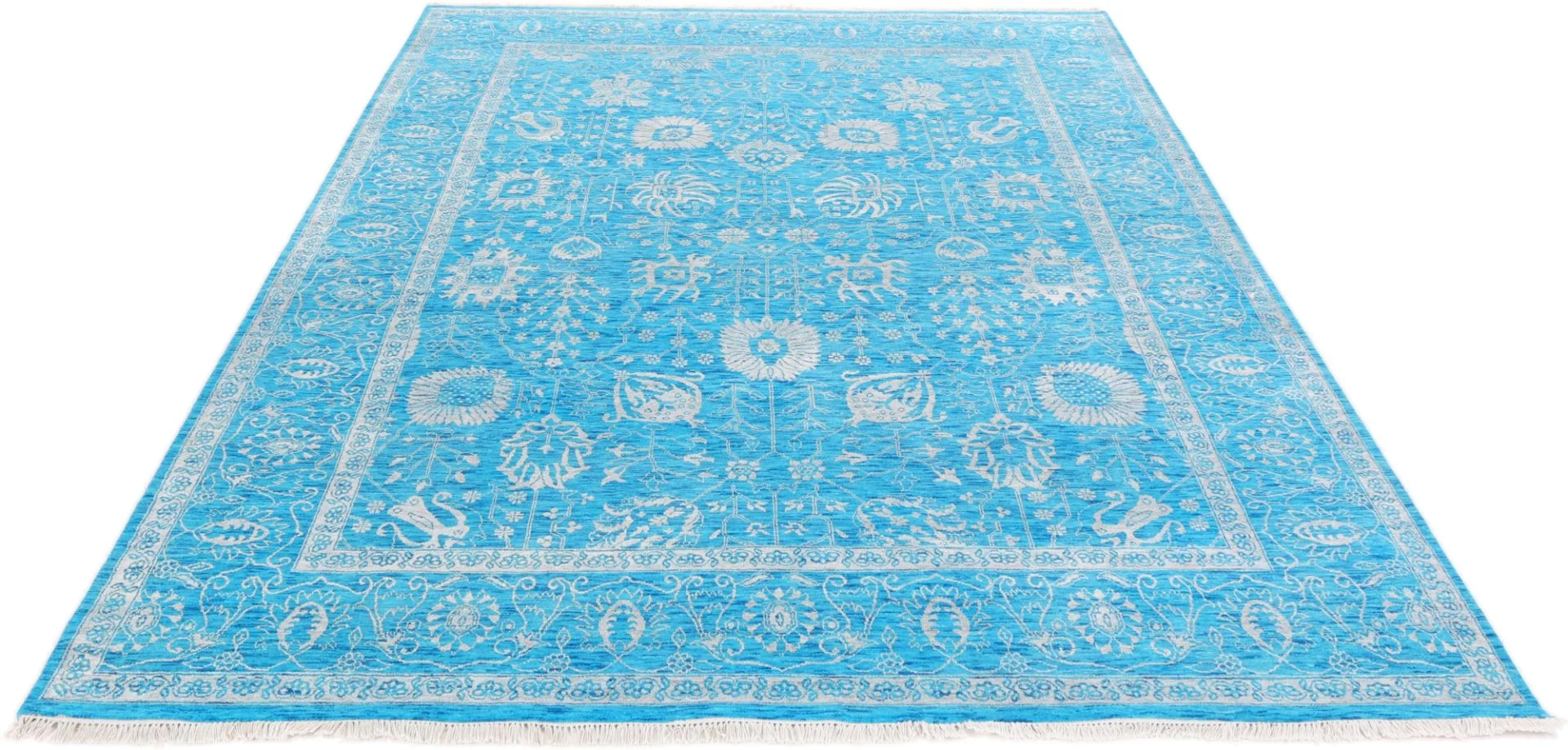 Orientteppich 320 × 240 cm aus Wolle & Seide, handgeknüpft