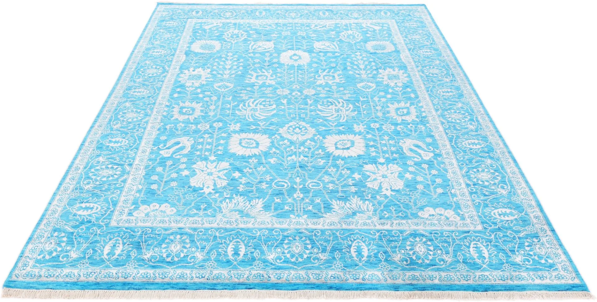 Orientteppich 320 × 240 cm aus Wolle & Seide, handgeknüpft