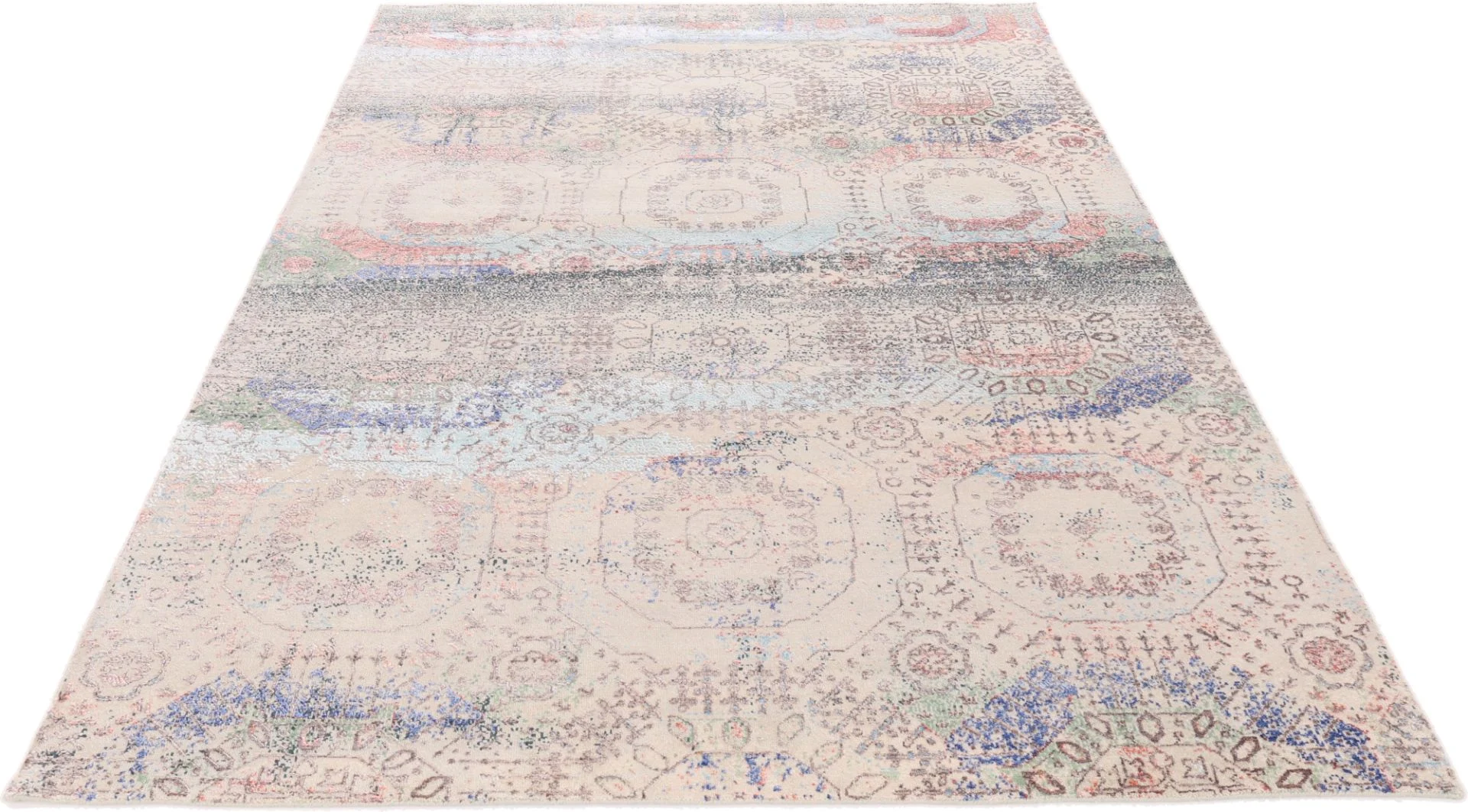 Orientteppich 297 × 203 cm aus Wolle & Seide, handgeknüpft
