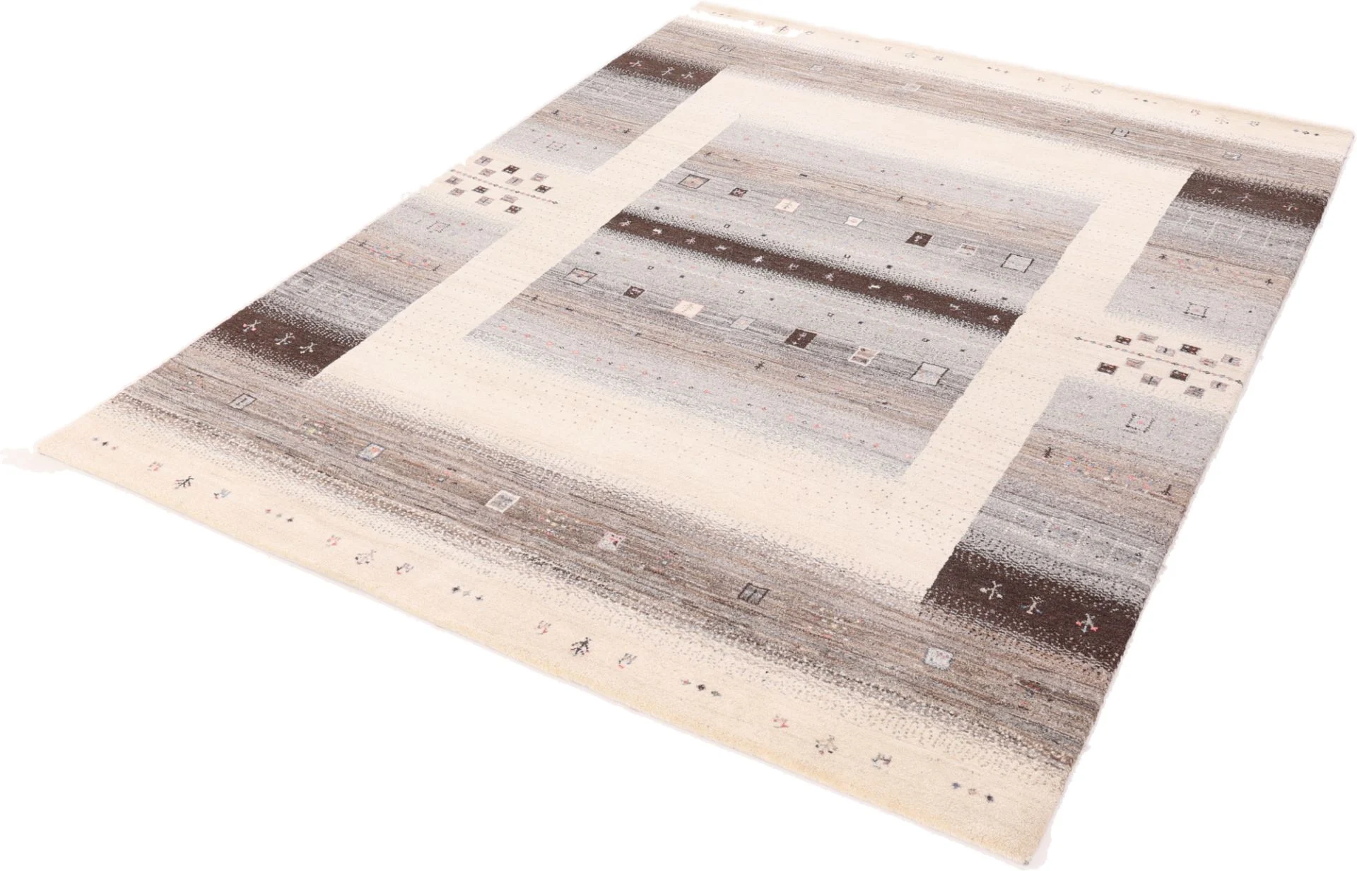 Handgeknüpfter Loribaft Orientteppich, 256 × 198 cm, Wolle & Seide