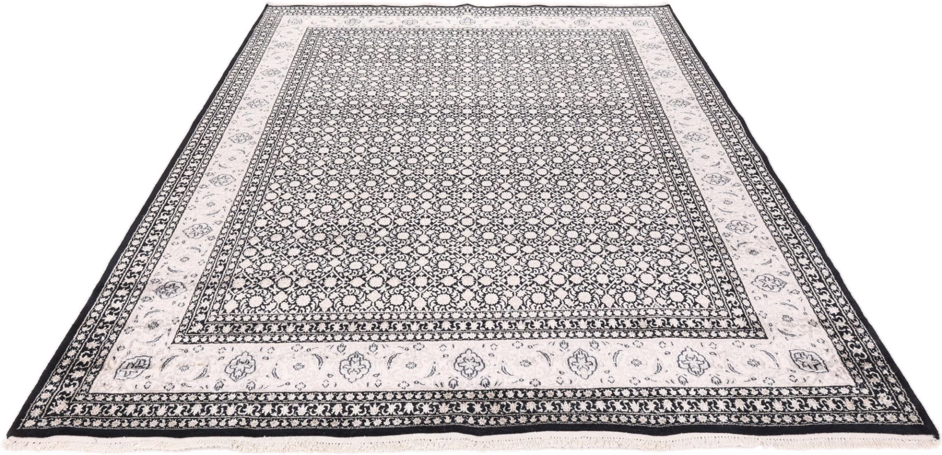 Orientteppich 300 × 239 cm aus Wolle & Seide, handgeknüpft