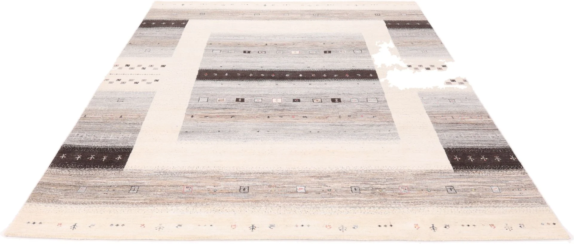 Handgeknüpfter Loribaft Orientteppich, 305 × 247 cm, Wolle & Seide