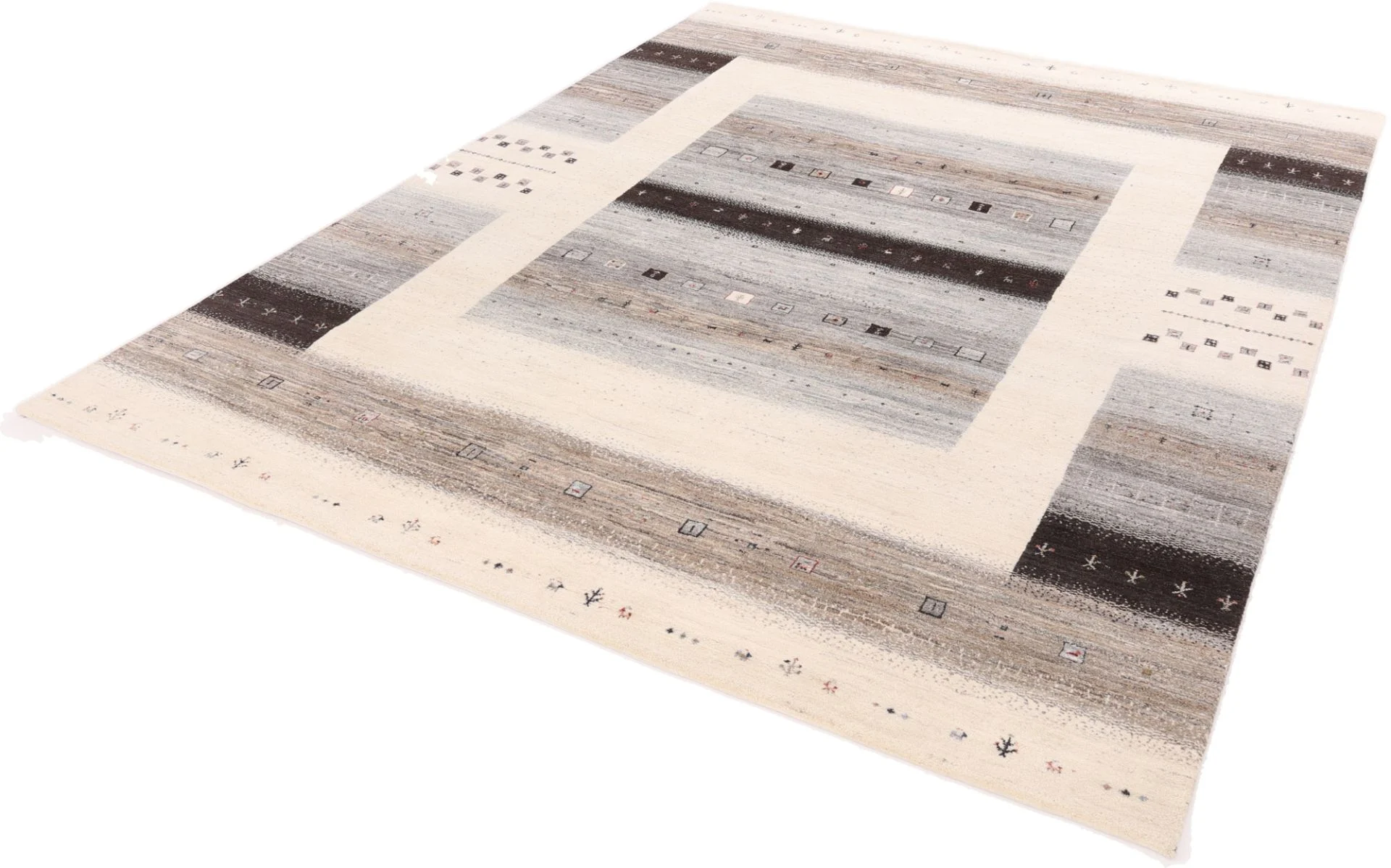 Handgeknüpfter Loribaft Orientteppich, 305 × 247 cm, Wolle & Seide