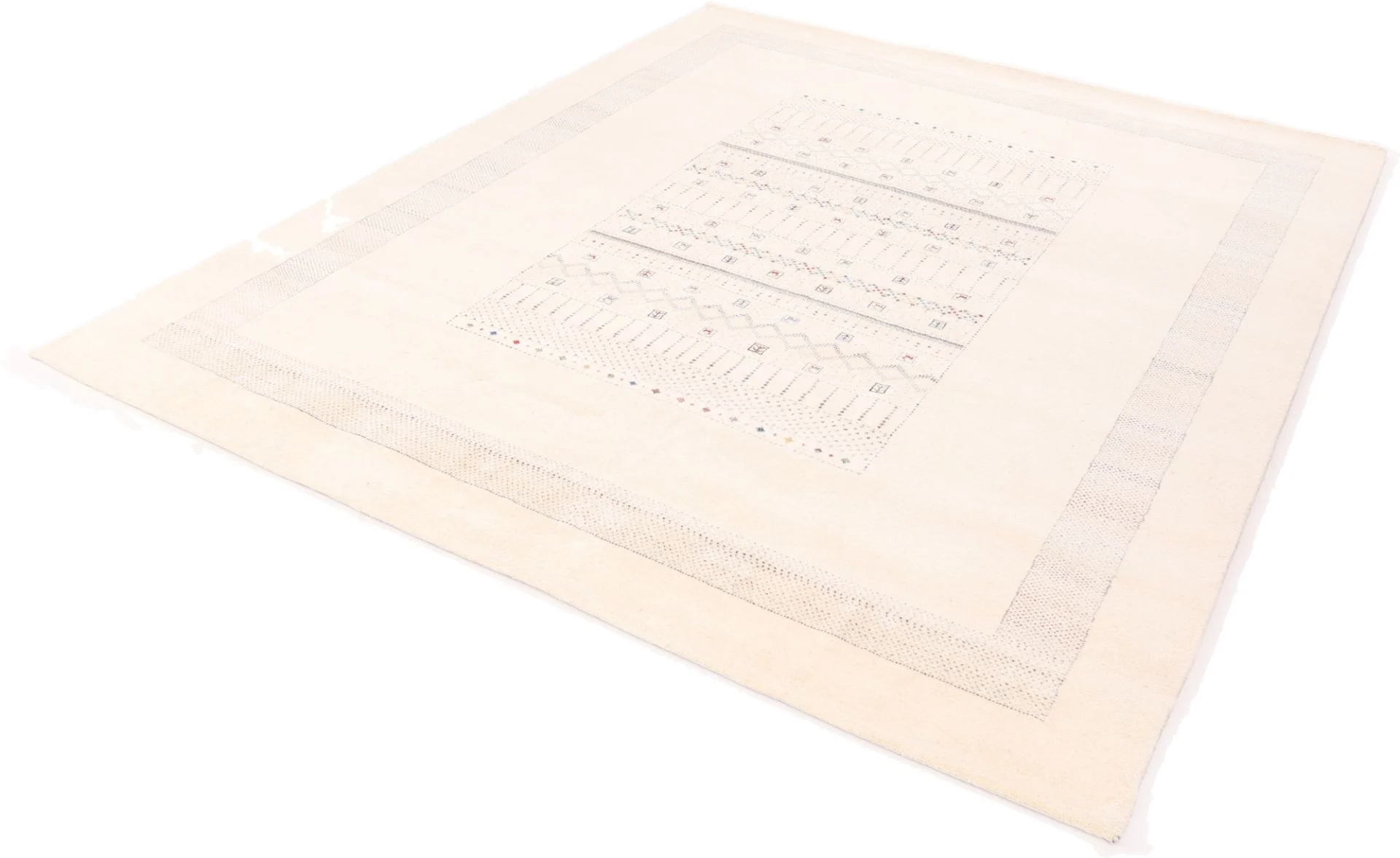Handgeknüpfter Loribaft Orientteppich, 296 × 245 cm, Wolle & Seide